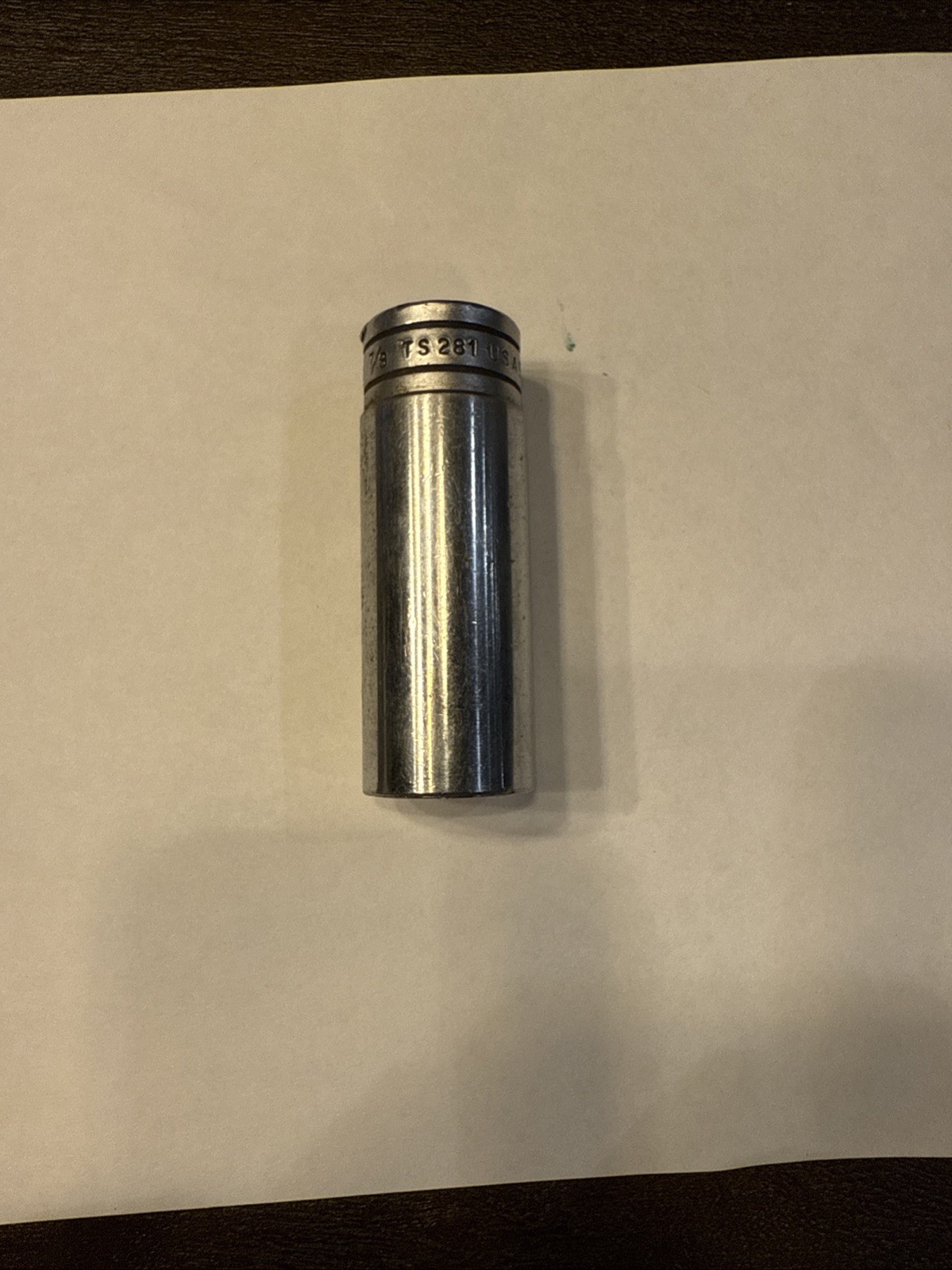 Snap On 7/8” Deep 1/2” Drive Socket 6 Point Chrome TS281 USA