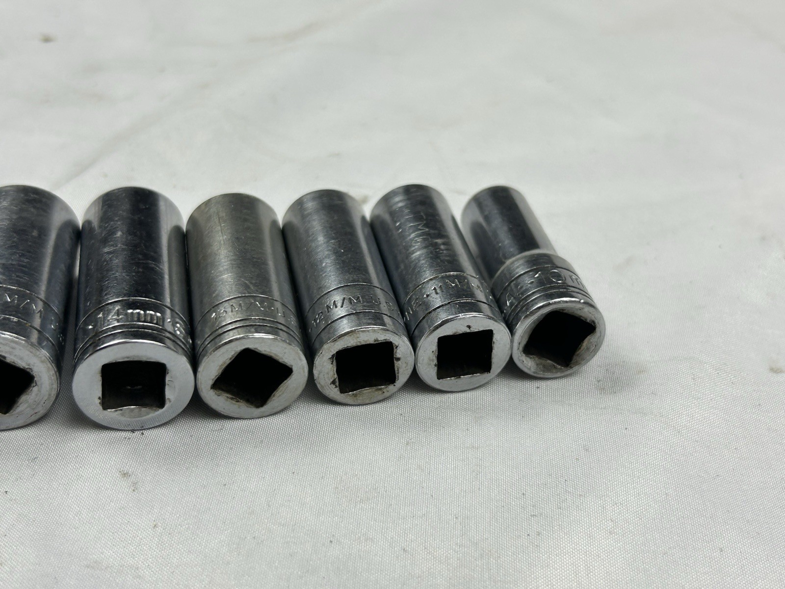 VTG SK Tools 3/8 Dr 8pc Metric DeepWell Socket Set 6pt 10mm-19mm USA