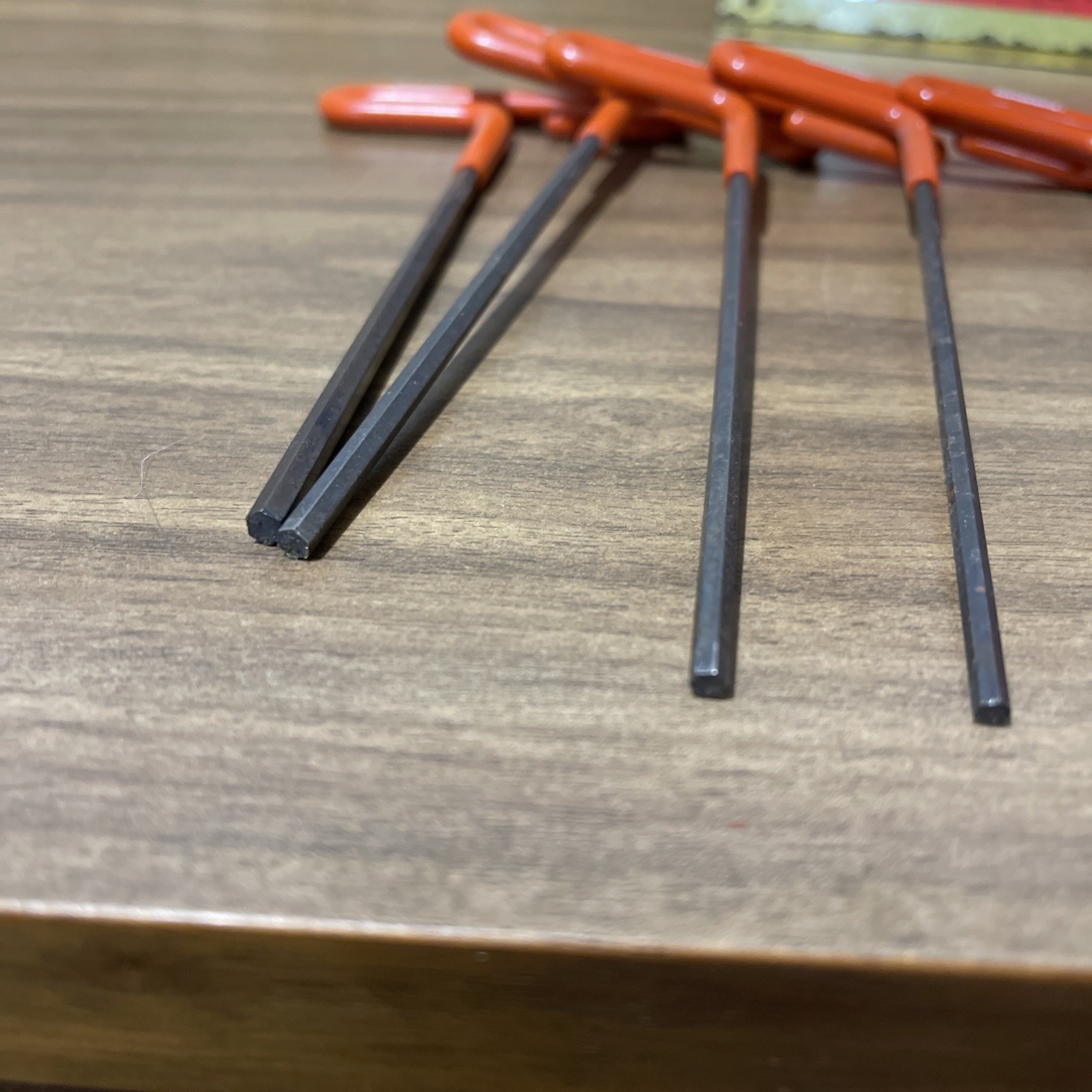 Vintage Eklind Tool 53610 10 Piece ~6″ SAE Cushion Grip T-Handle Hex Key Set
