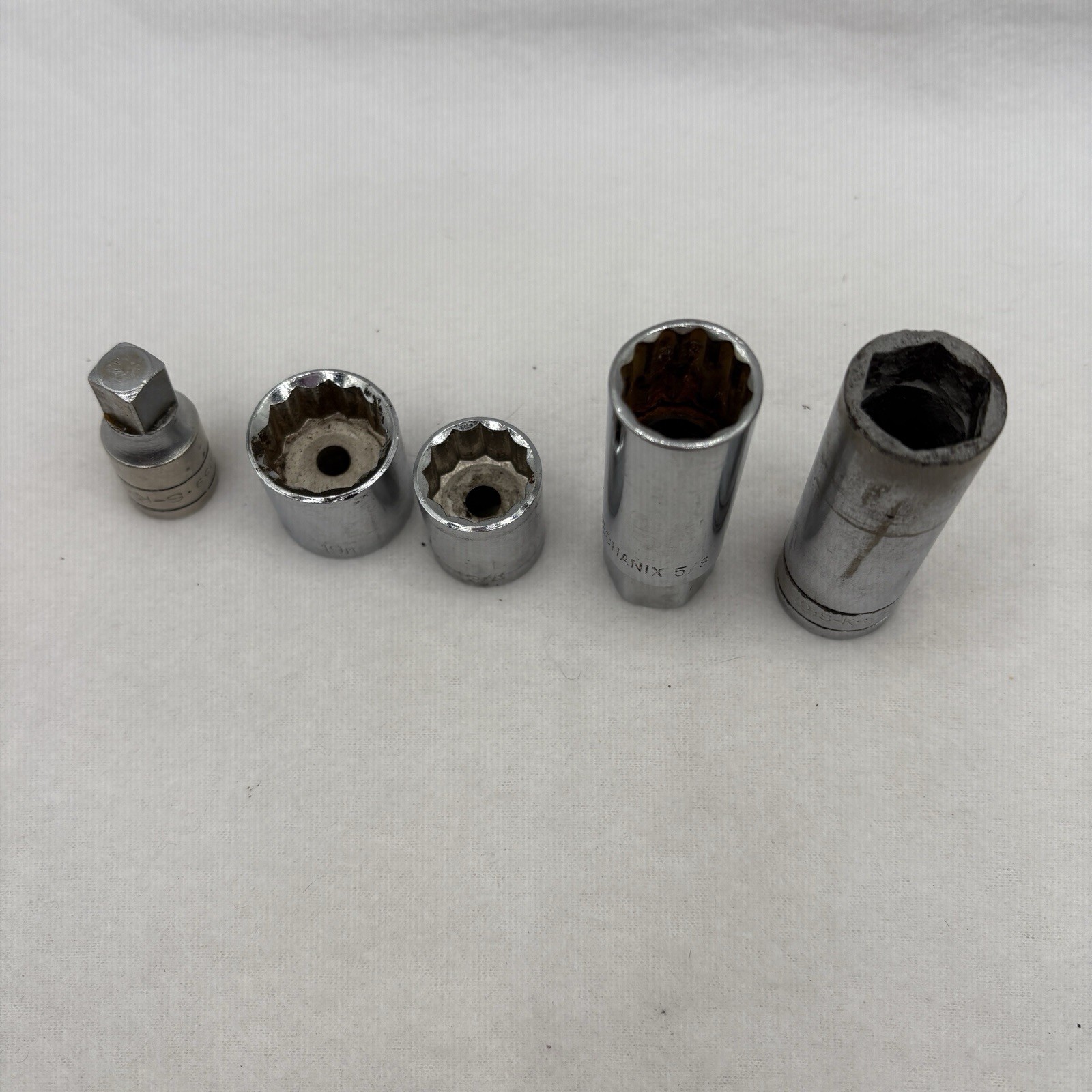 Mixed lot 5 sockets all 3/8″ drive, see pictures and description for details