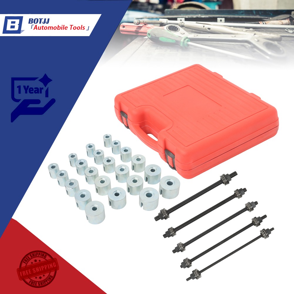 27PCS Universal Press and Pull Sleeve Kit Bush Bearing Removal Insertion Tool