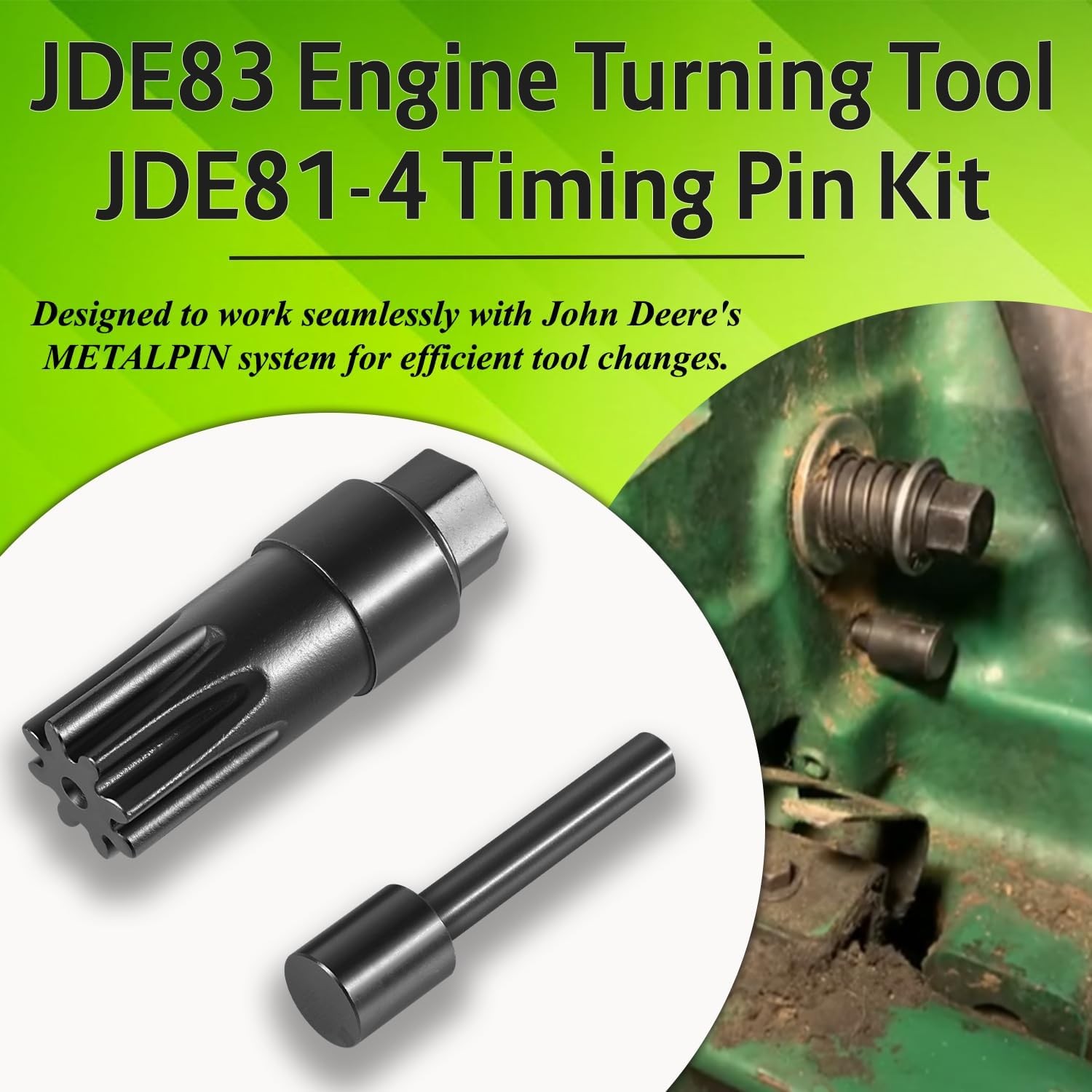 Engine Turning Tool & Timing Pin Kit Alt JDE83 JDE81-4 for John Deere 3179 4239