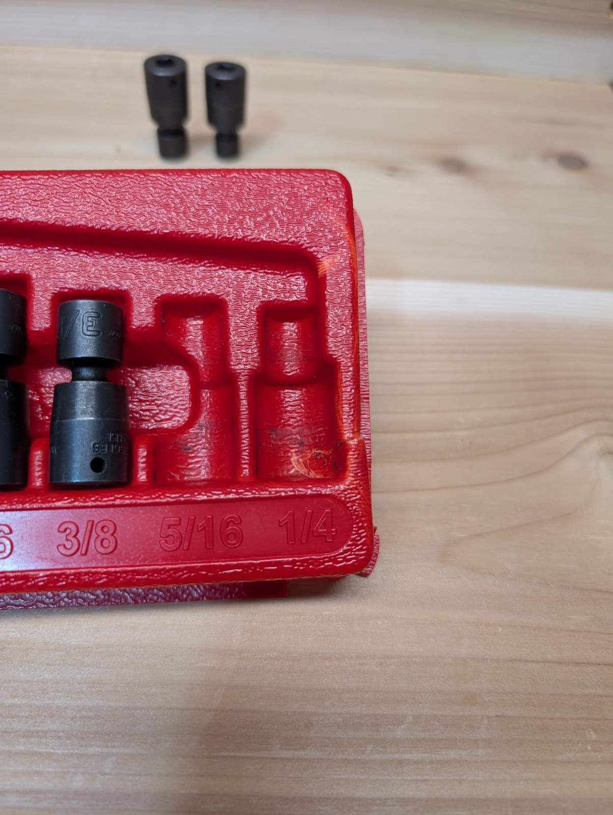 Snap On 106iptma 6 Pc SAE Shallow Swivel Impact Socket Set 1/4” Drive W/ Tray