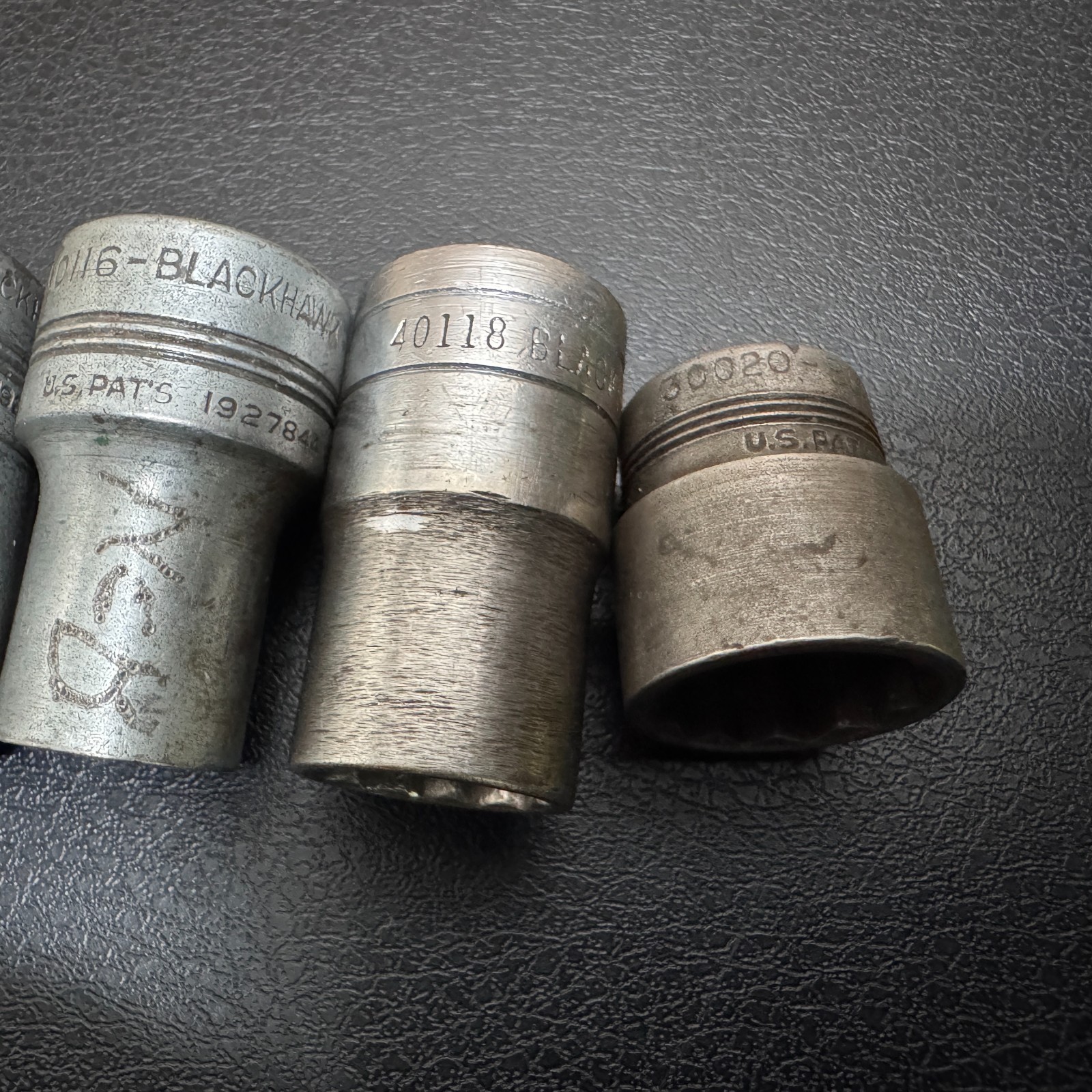 Vintage BLACKHAWK 40124 40122 40116 40118 1/2 Drive 12PT Socket 3/8 DR 30020 USA
