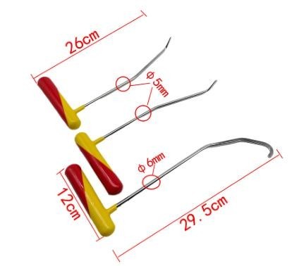 Dent Repair Hook Kit 3 Pieces for Auto Body Panels and Sheet Metal Work