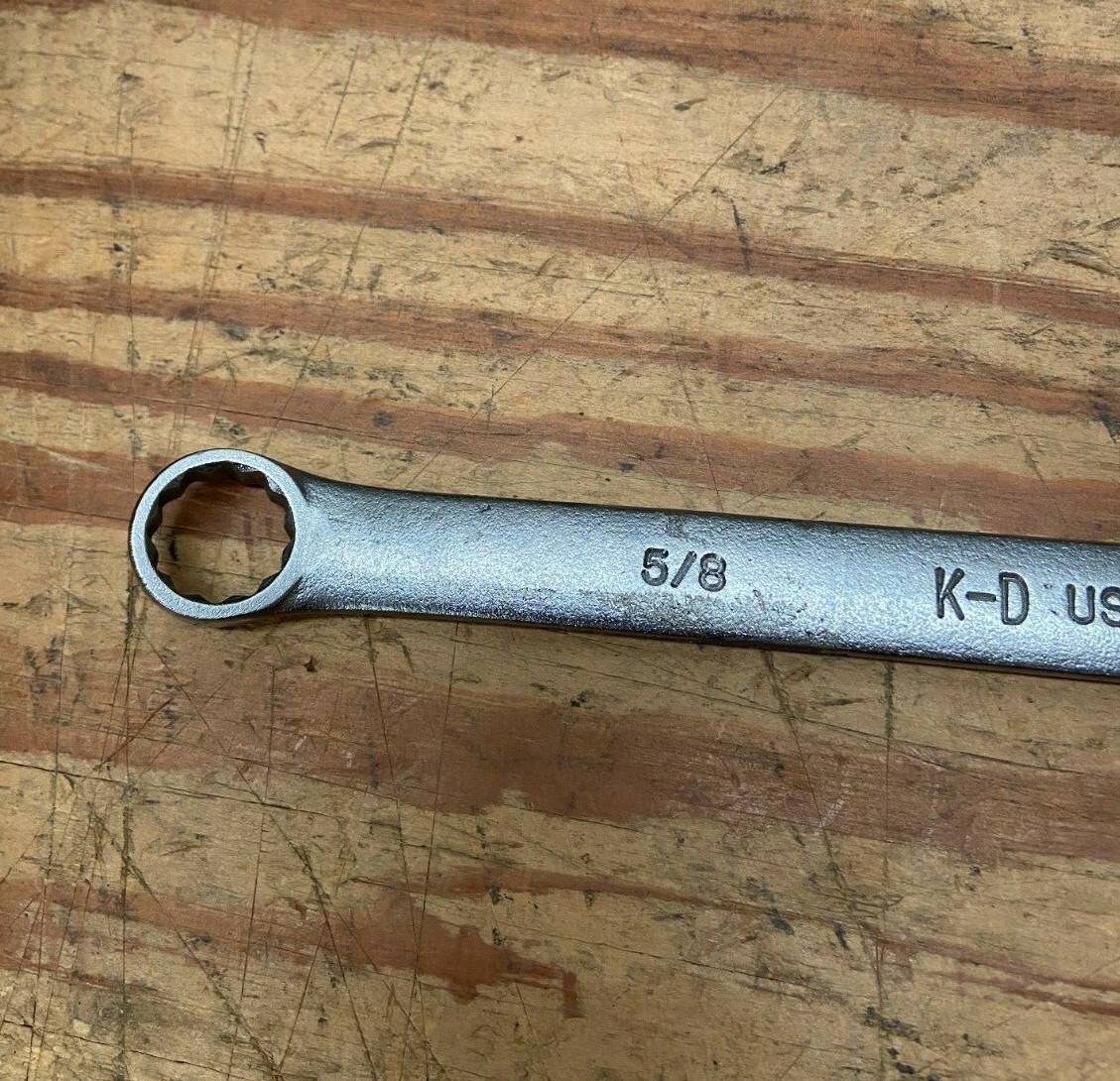 KD Tools 62124 Satin 5/8″ x 3/4″ Double Box End Wrench 12 Point USA
