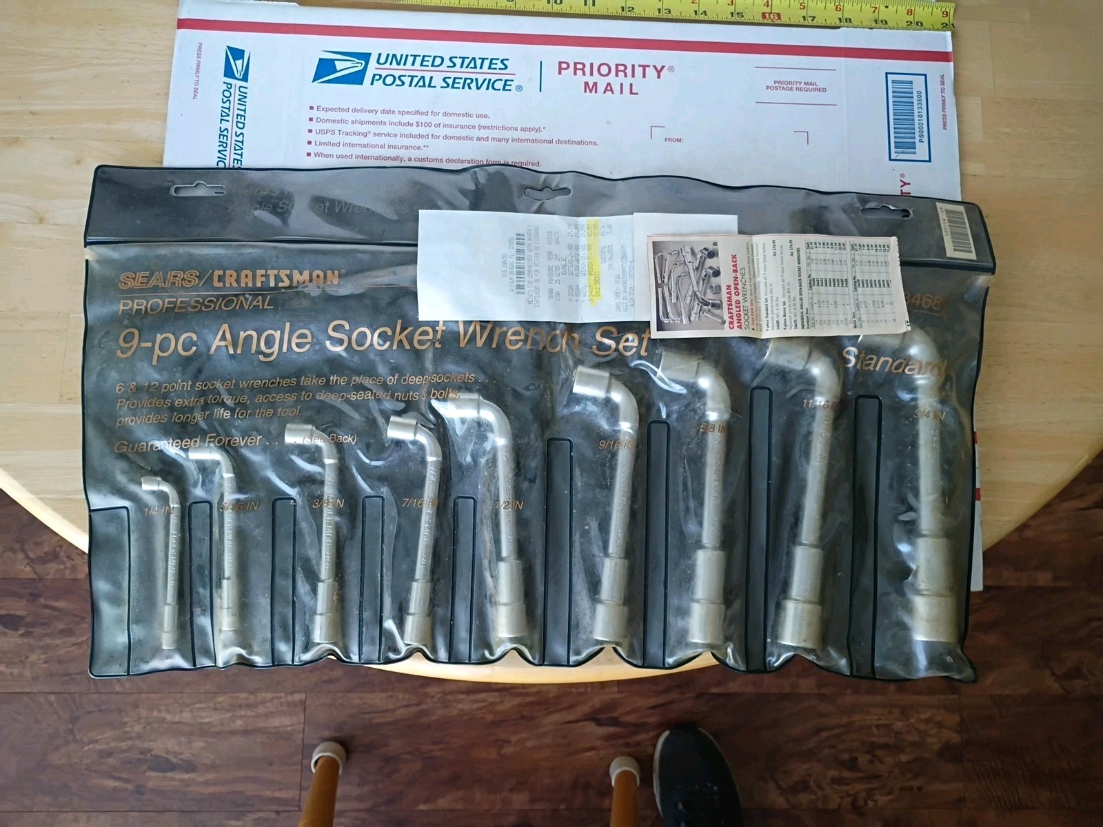 Craftsman Professional Angled Socket Wrench Set, 6pt / 12pt, France 34689