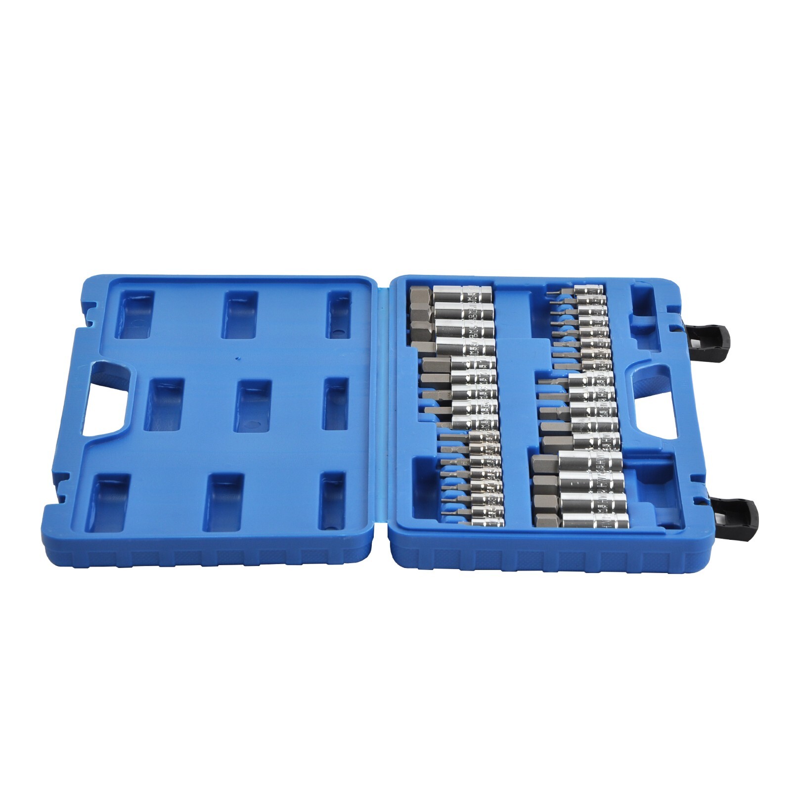 34 Pc SAE and Metric 1/4″ 3/8″ 1/2″ Socket Set Standard| Master Hex Bit Set