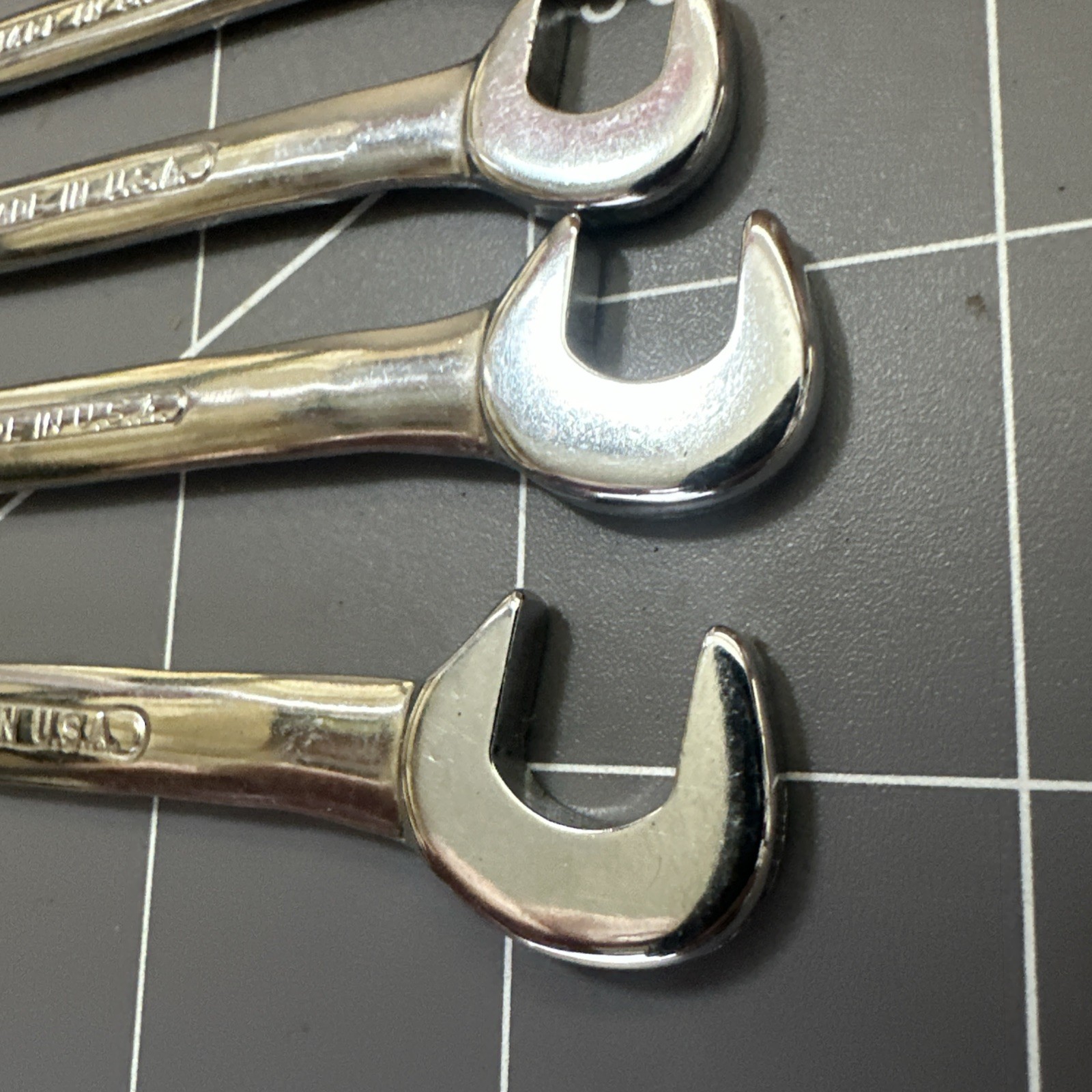 Vintage USA Made By EE 4 Way Angle Ingintion Electric Wrench 6pc Set Chrome SAE