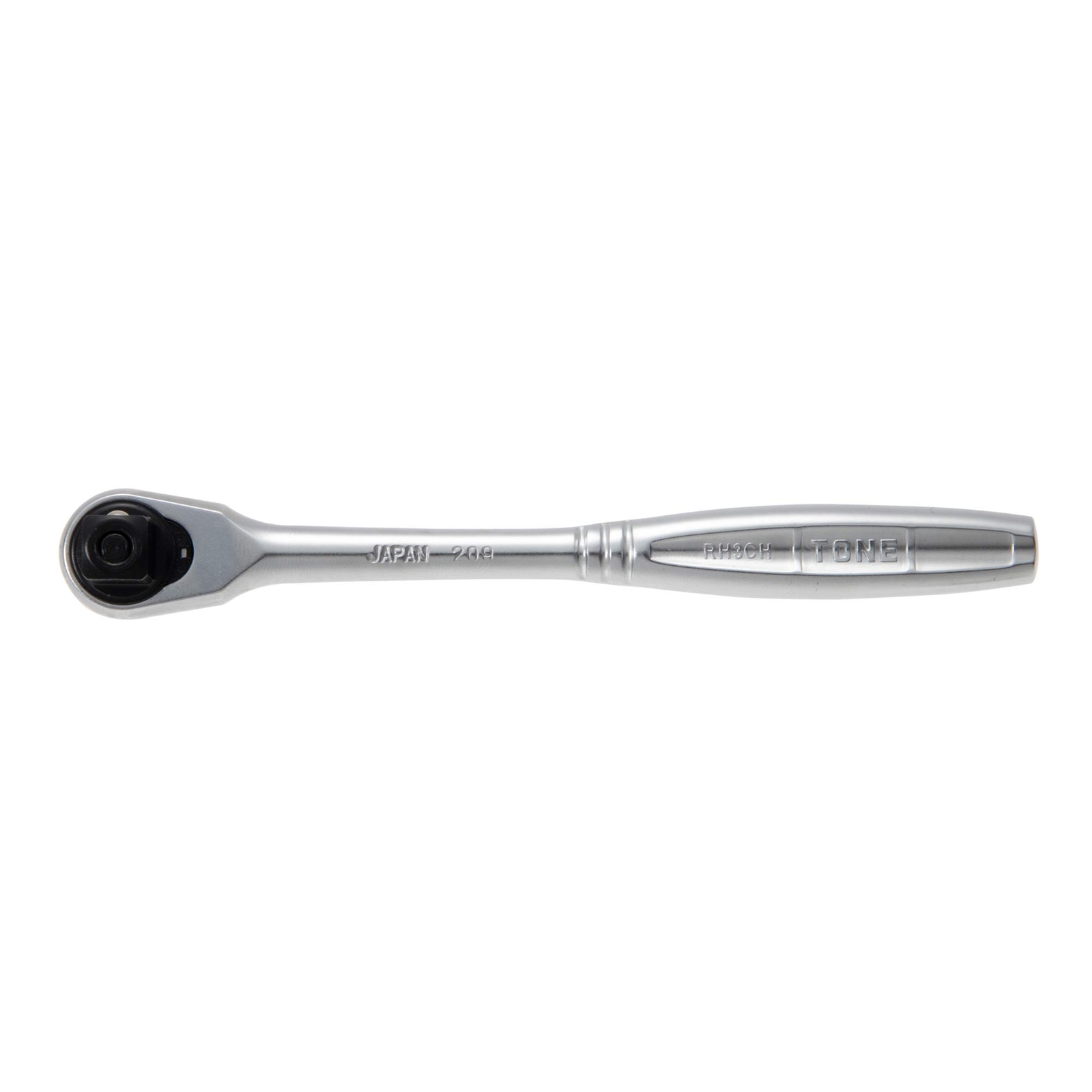 TONE RH3CH 3/8″ Drive 72 Teeth Short Ratchet Silver Black Metal Lightweight