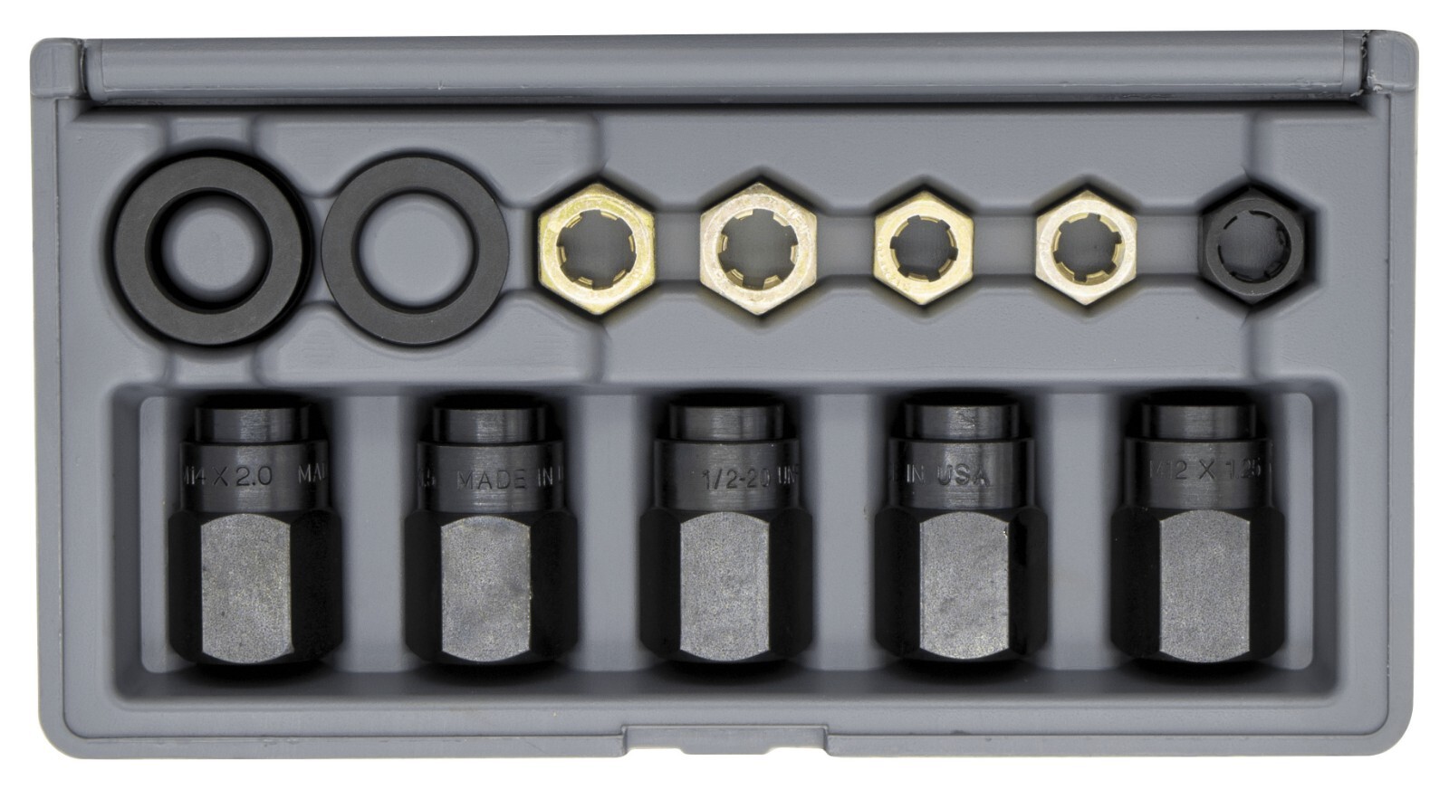 Lang 12pc Wheel Stud Installer Kit 1/2″ w M12 M14 Dies 802 USA