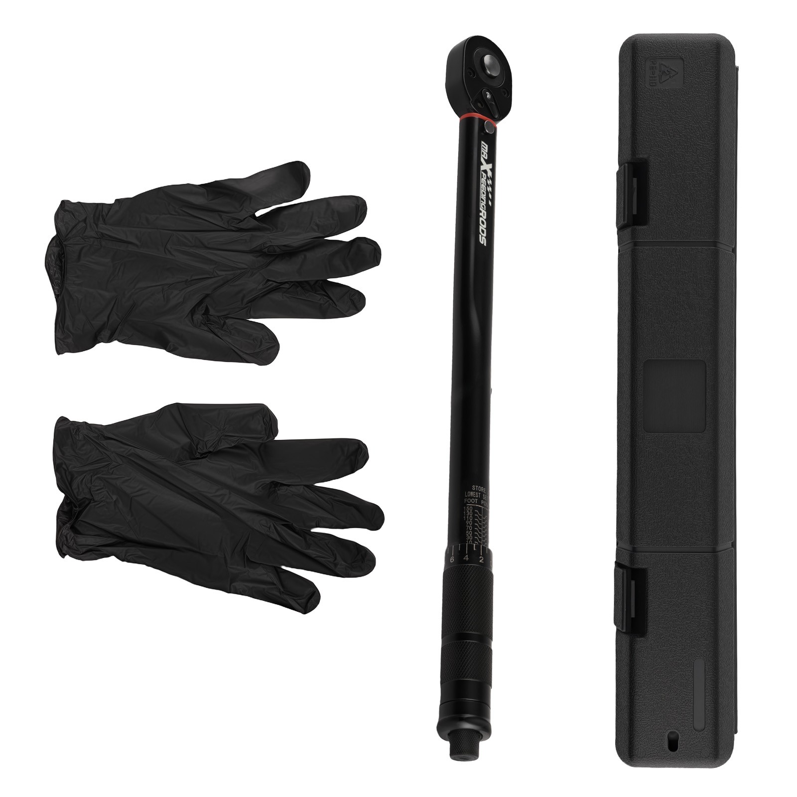 Digital Display Torque Wrench 1/2 Drive 10-150 Ft-Lb with Storage Case