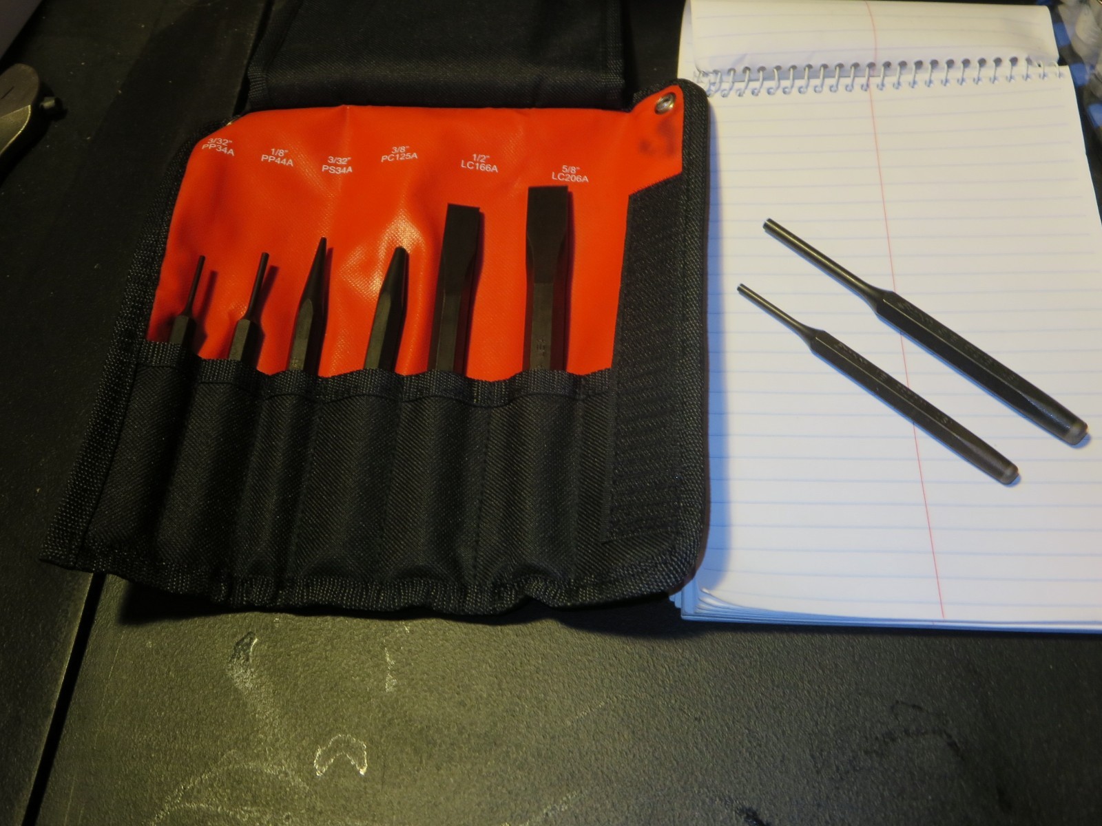 Matco Punch and Chisel Set SPC6PA 6pc w/pouch 2pc Snap on PPC104A and PPC106A