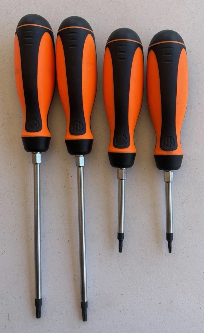 Mac Tools 4pc Torx driver set Orange Handles T10 T15 T20 T25