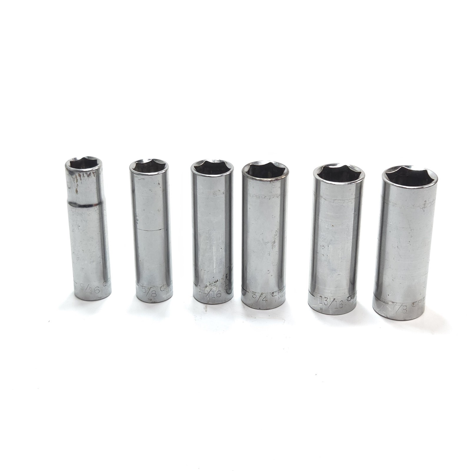 Vintage G Series Craftsman Deep Sockets 6 Point Set Of 6