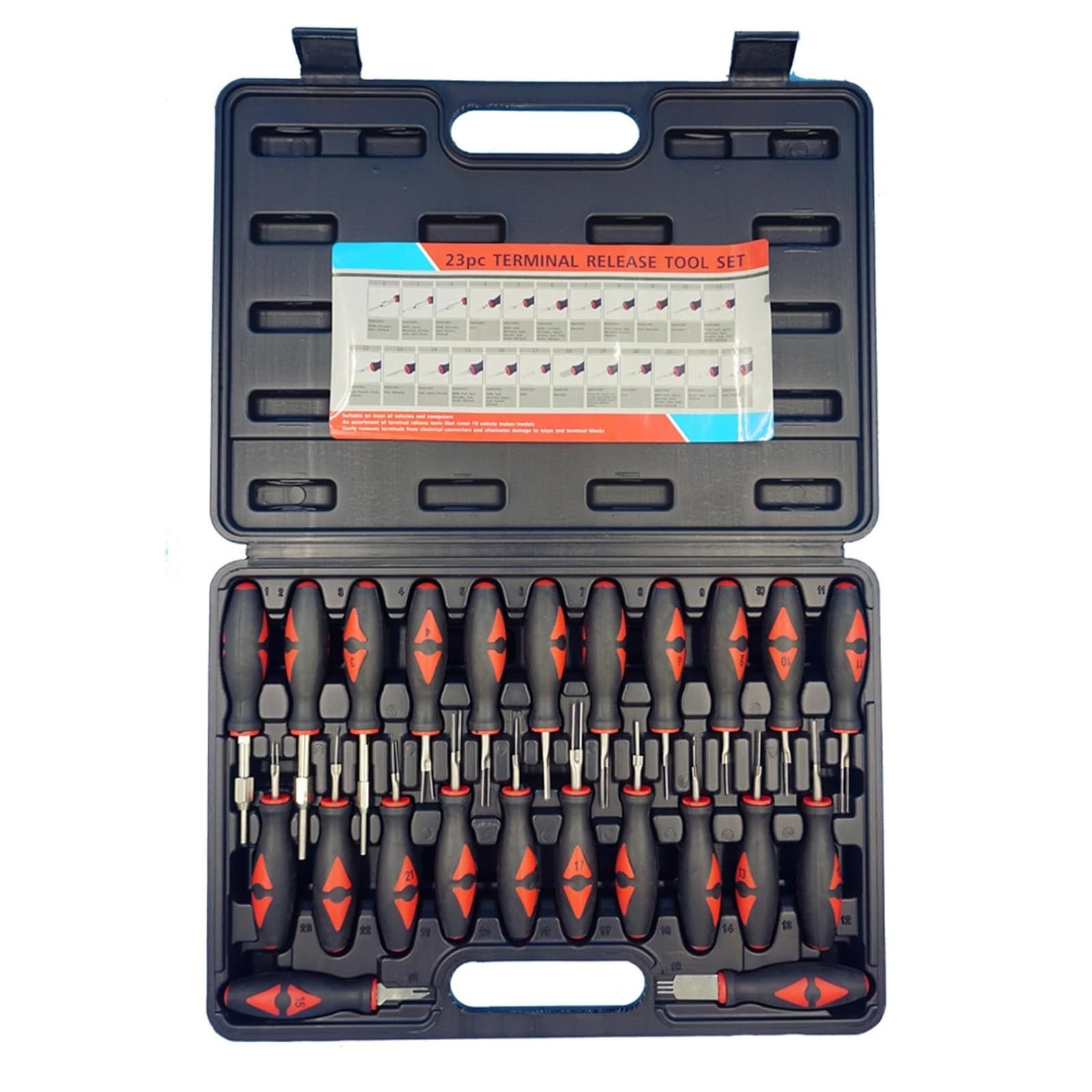 23x Terminal Removal Tool Kit with Stainless Steel Tips, Terminal Ejector Tool