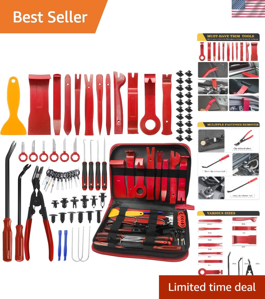 Trim Removal Tool,120Pcs Car Panel Door Audio Removal Tool Kit, Auto Clip Pli…