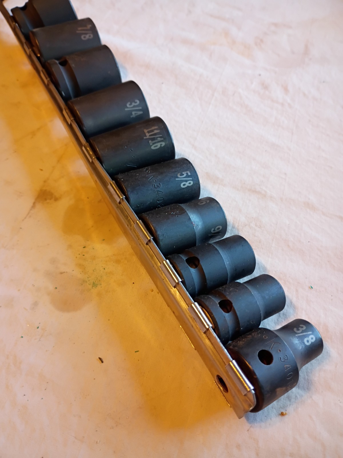 SK 1/2 in. Drive 10 Pc. Impact Sockets SAE. 3/8 To 15/16