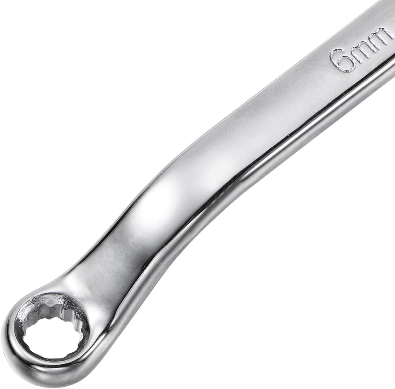 6mm x 7mm Metric 12 Point Offset Double Box End Wrench Chrome Plated, Cr-V Steel