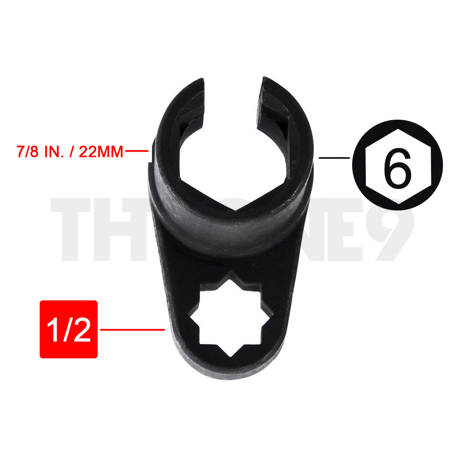 Oxygen Sensor Socket Wrench 1/2″ Dr. x22mm x 50mmL Car Auto Repair Tool