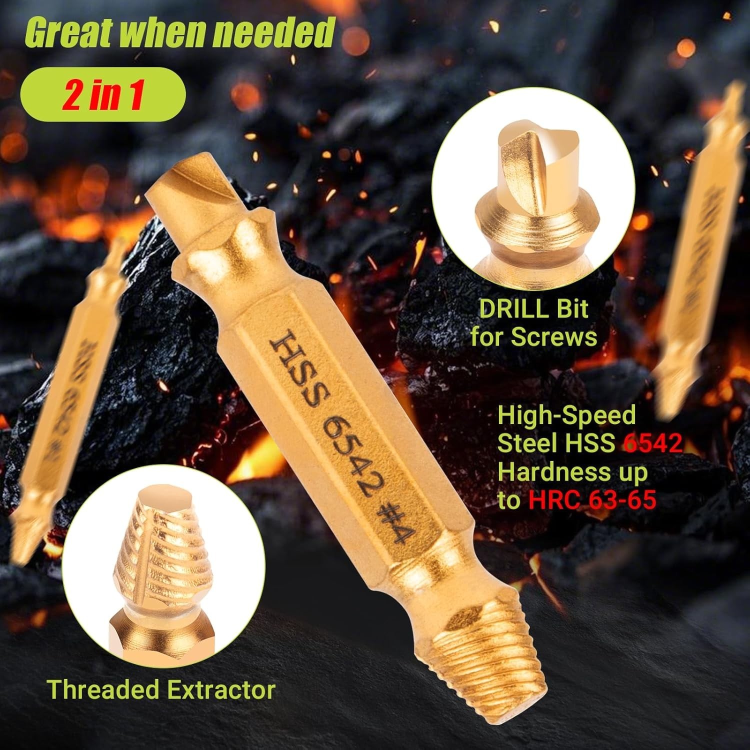 13-Piece Screw & Bolt Extractor Set for Damaged Fasteners