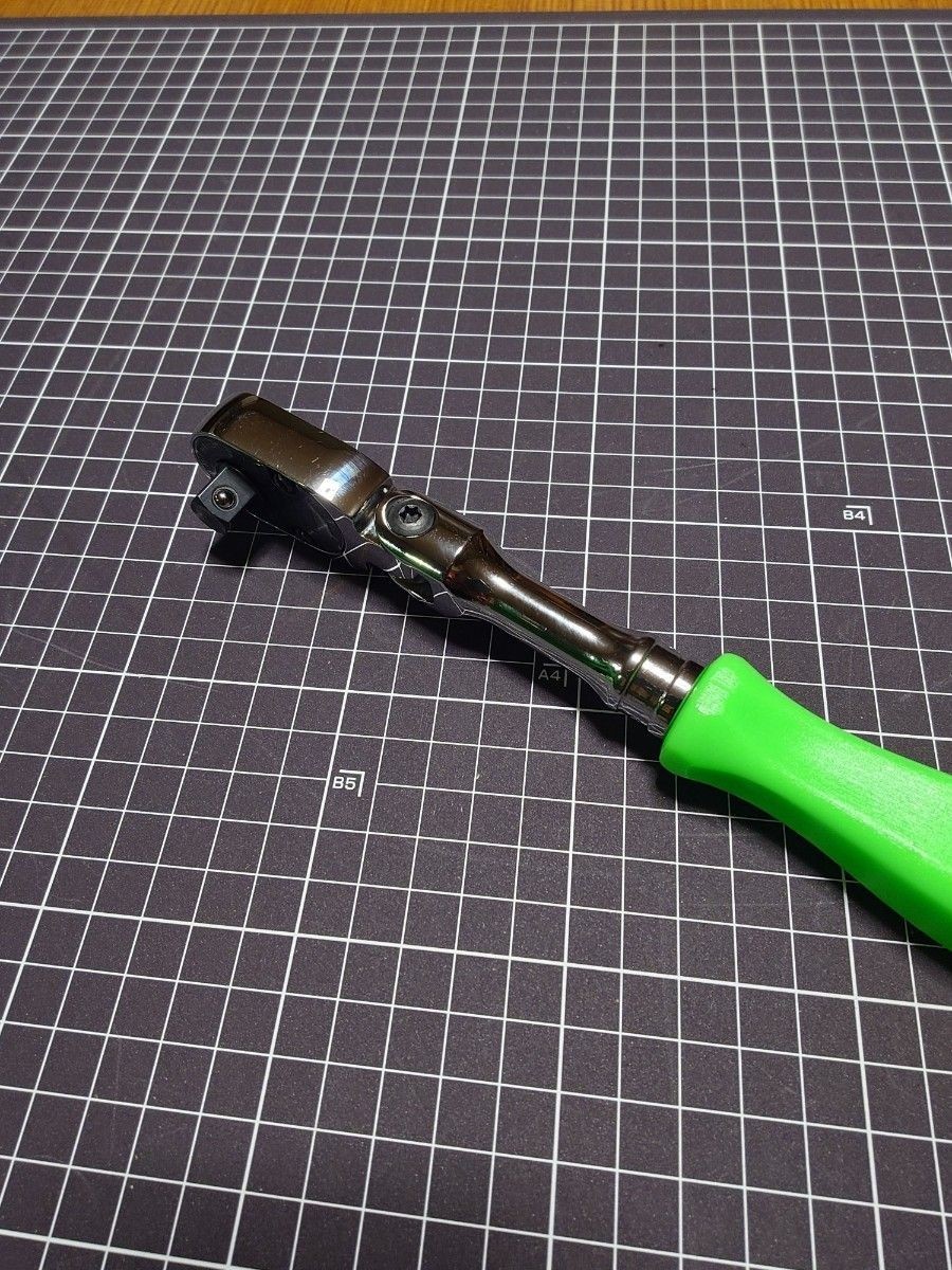 Snap-on / FHFD80A 3/8 Drive Short Flex Ratchet Green Hard Grip USA New Old Stock