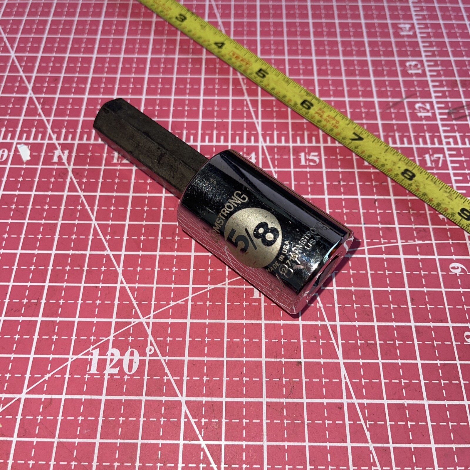 NOS Armstrong USA 5/8 In SAE 1/2 Drive Allen Hex Head Driver Socket 12-719