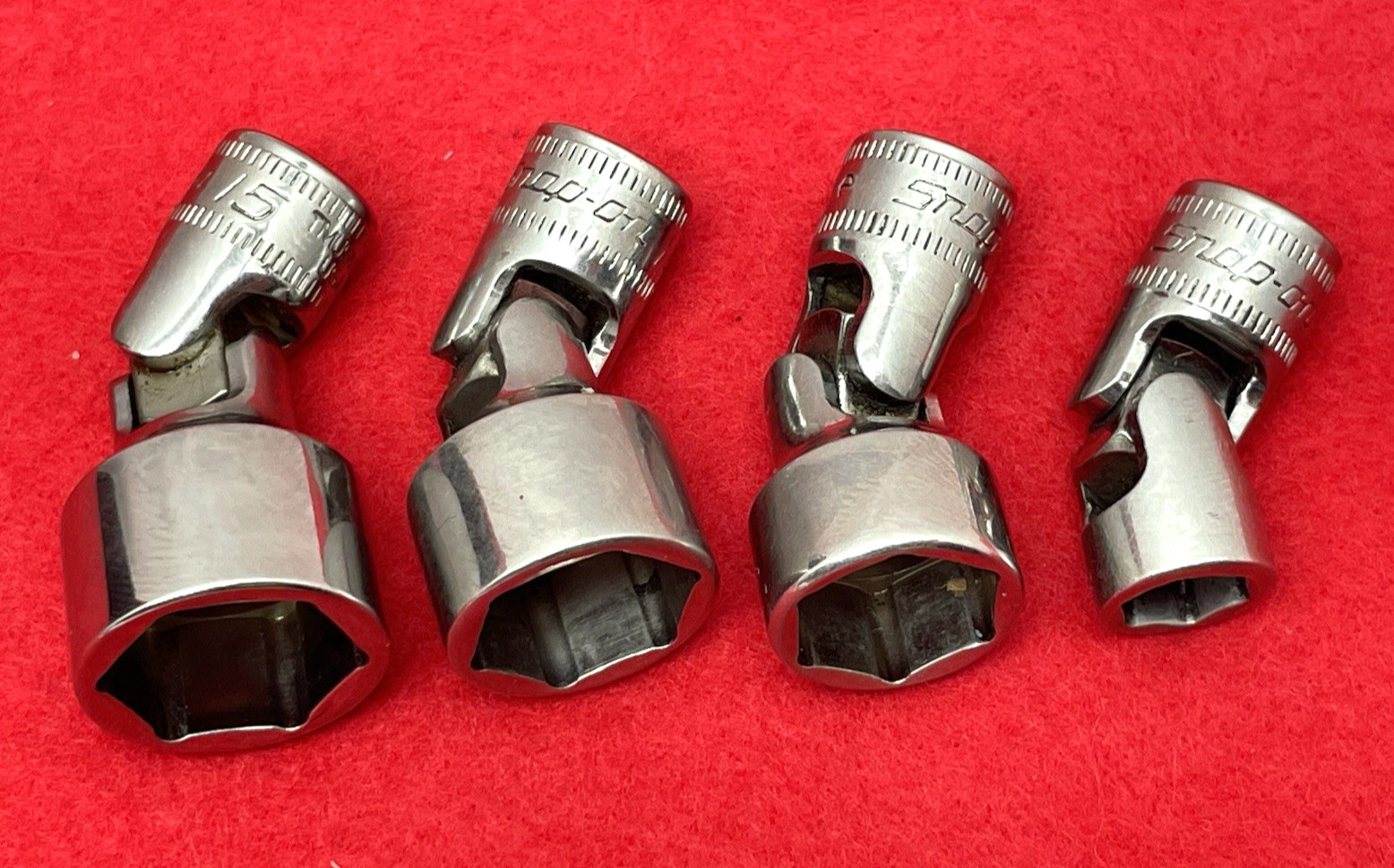 SNAP ON TOOLS SWIVEL SOCKETS 1/4″ DRIVE 6 POINT 8mm 13 14 15mm TMUSM8A 13A14A15A