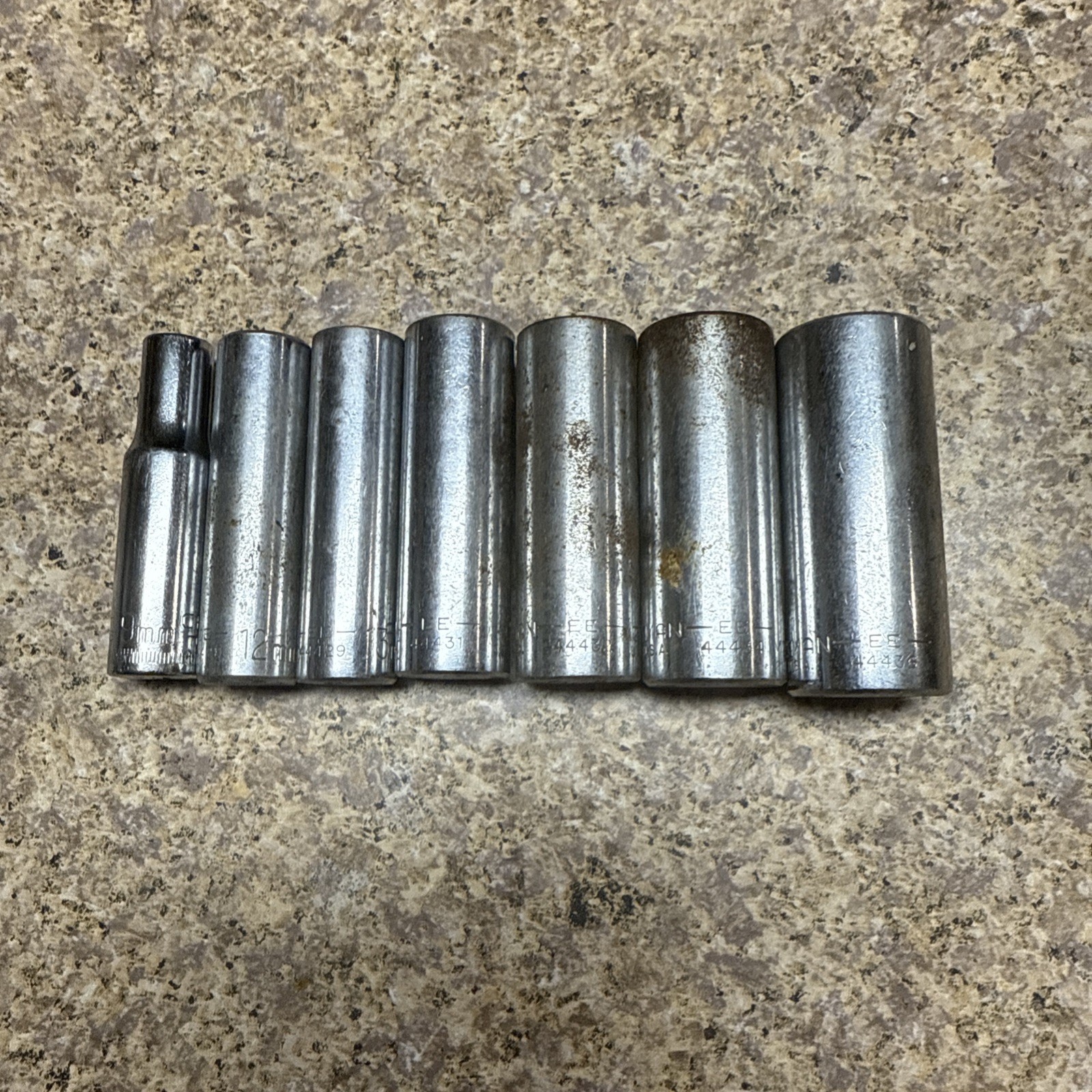 Craftsman 9,12,13,14,15,17,19 mm 6pt Deep Sockets 3/8” Drive 7 Socket Set USA