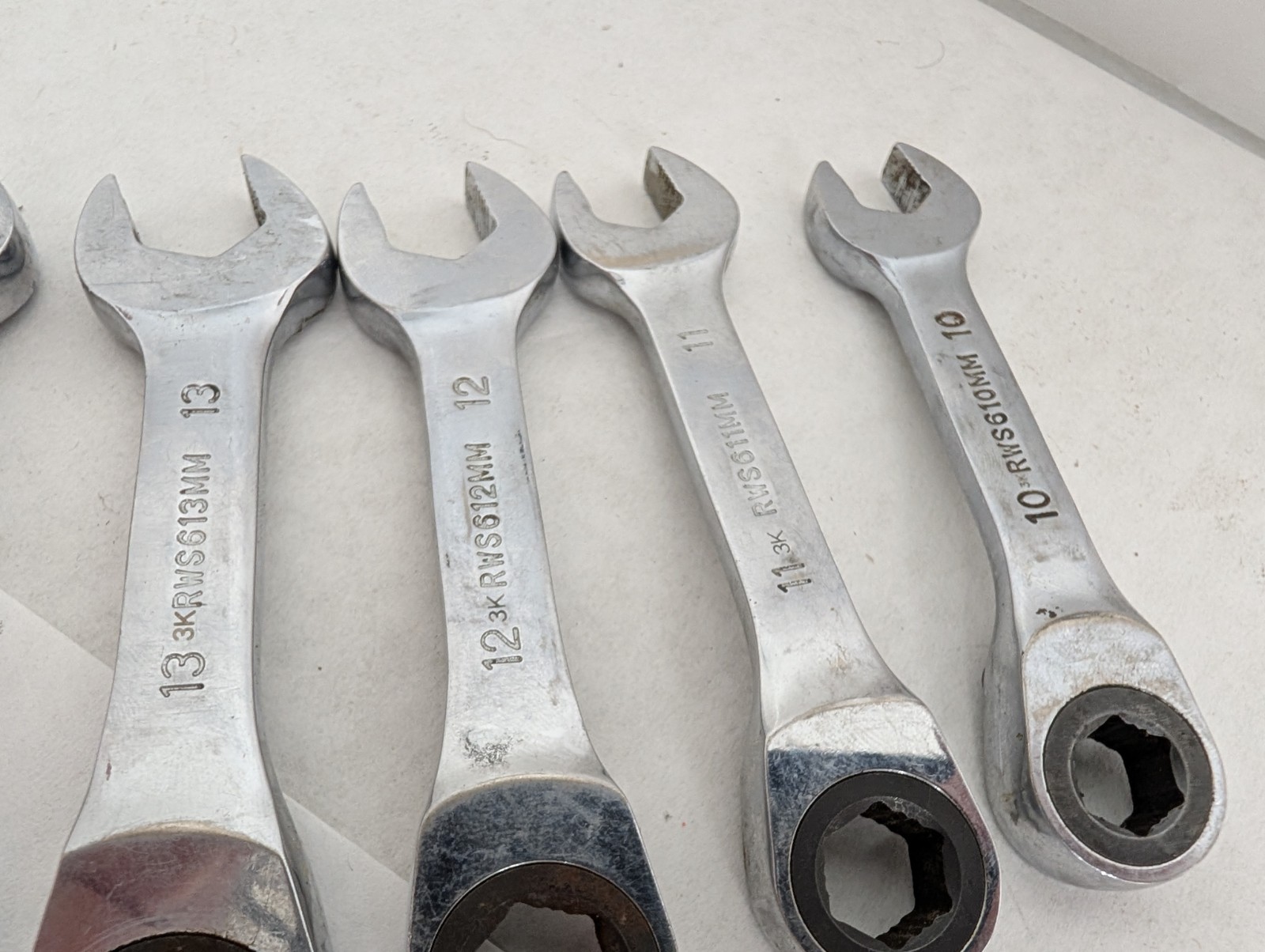 Mac Tools 7 Pc Metric Stubby Reversible Ratcheting Wrench Set 10mm-18mm