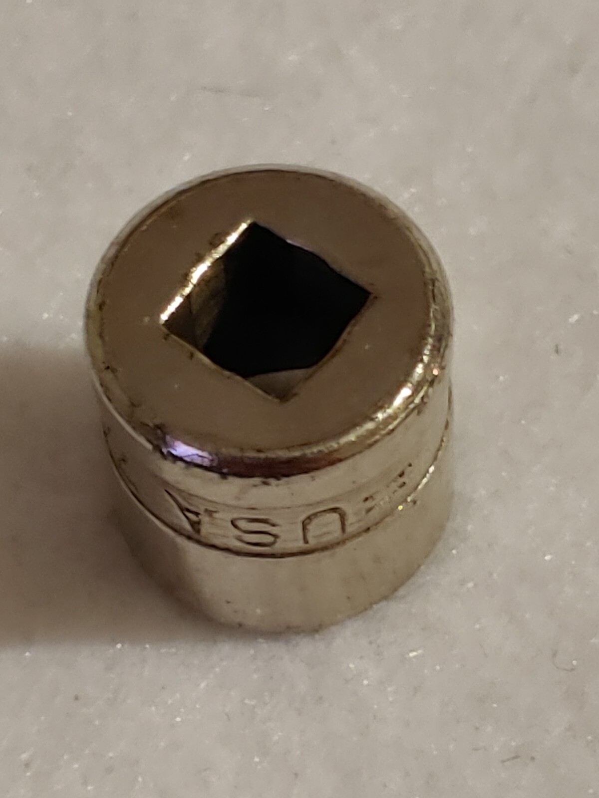 ( STAMPED – USA ) 1/4 DRIVE SOCKET 6 POINT ( 7/16 ) 5/8 in LONG