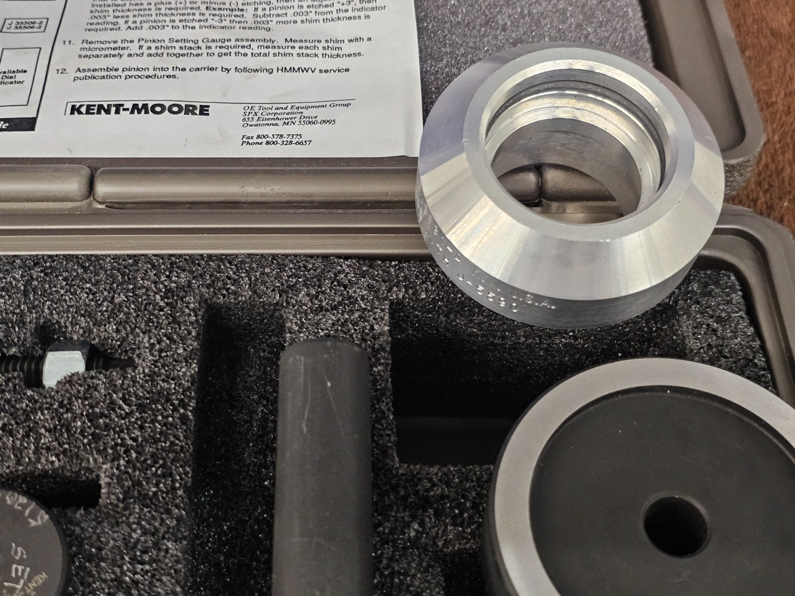 SPX J39524 Pinion Setting Gauge Kit Hmmwv H1 M1097 M998 5120-01-363-8079