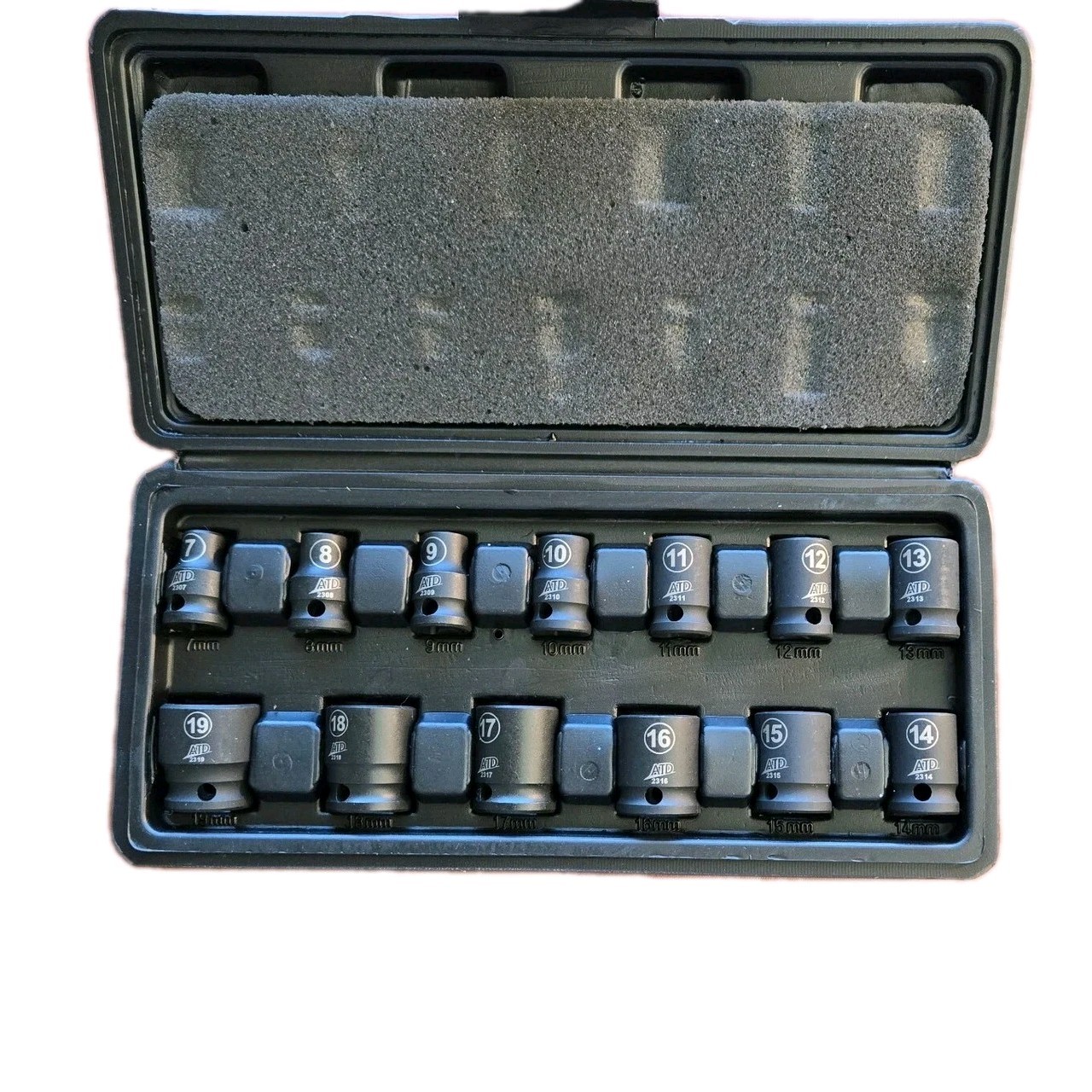 ATD-2301 – 13 Pc. 3/8″ Drive 6 Point Metric Standard Impact Socket Set