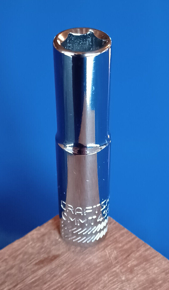 Craftsman 1/4″ Drive 6 Point Deep Socket Polished Chrome Pick a Size NEW MM SAE