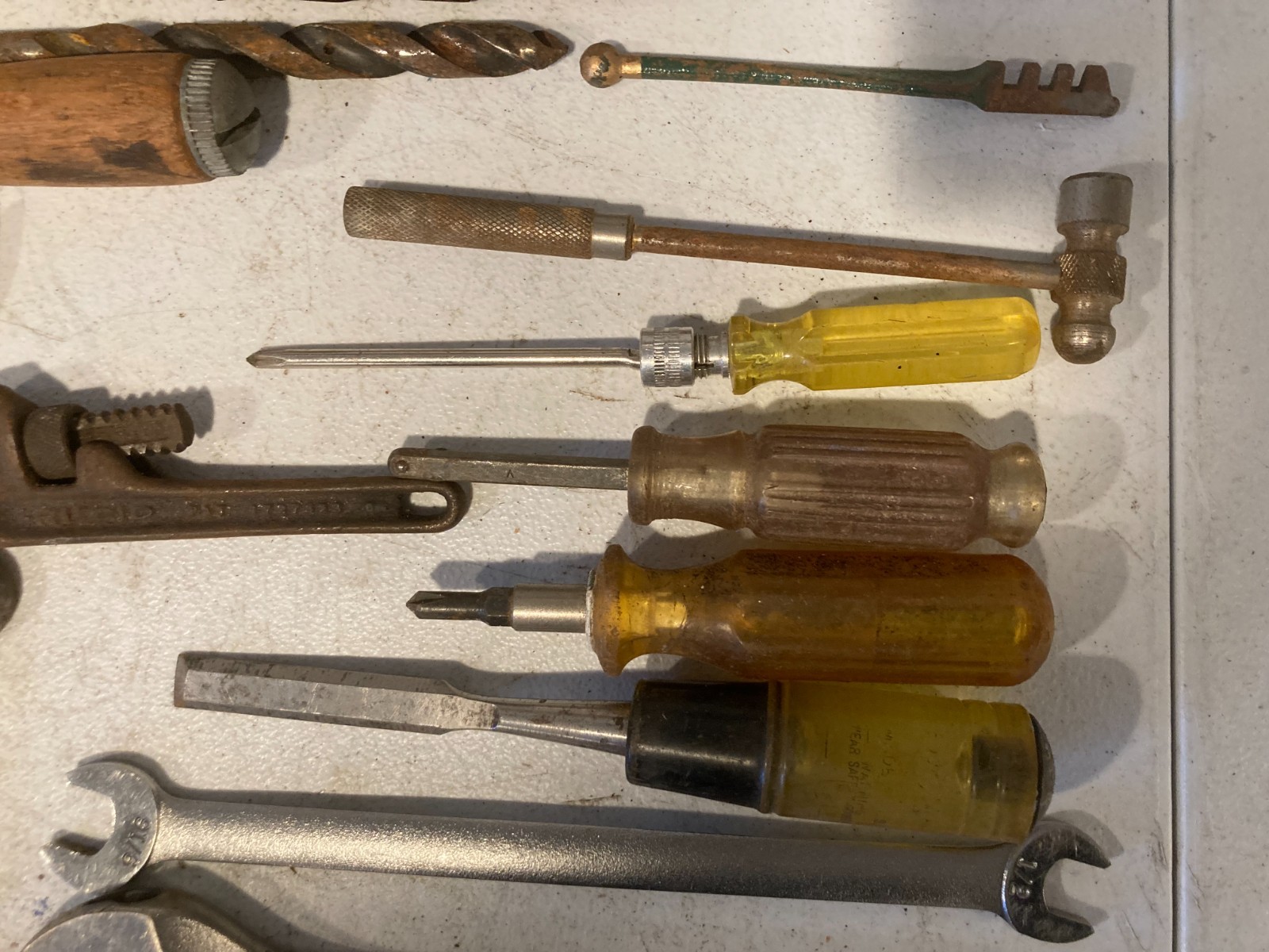 Vintage Tool Lot w/ Master Mechanic Metal Toolbox Wrenches Files
