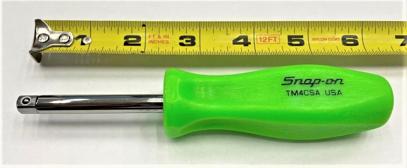 *NEW* Snap-on 1/4″ DRIVER – TM4CSAG *GREEN HARD HANDLE* 1/4″ SHANK DRIVER *NEW*