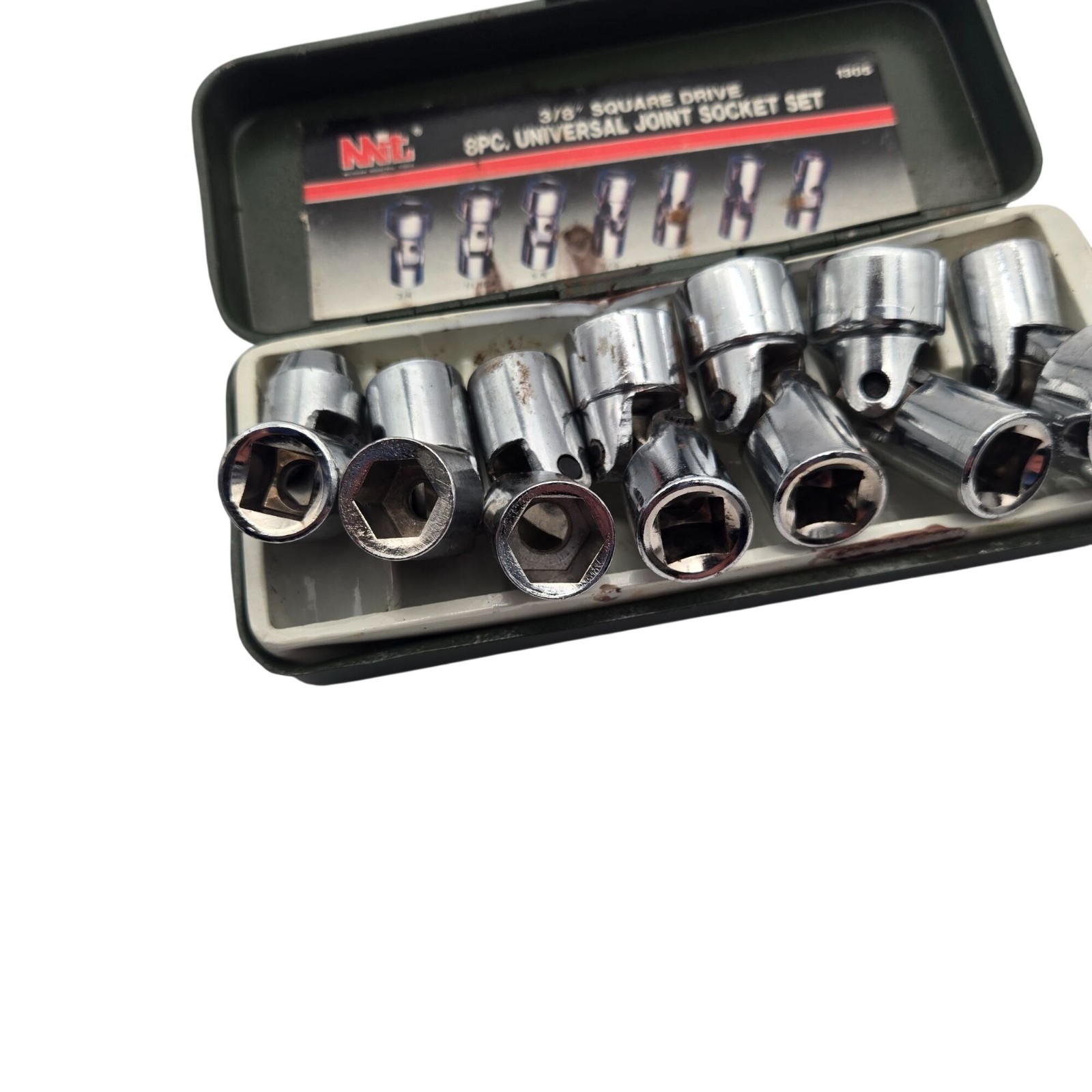 MIT 3/8 Square Drive 8pc Universal Joint Socket Set 3/8in To 3/4in