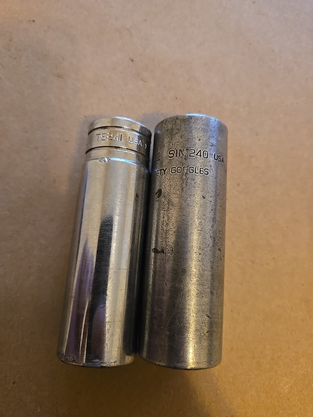 Snap On 1/2″ Drive 3/4″ 6PT SAE Deep Chrome Impact Sockets Worn TS241,SIM240