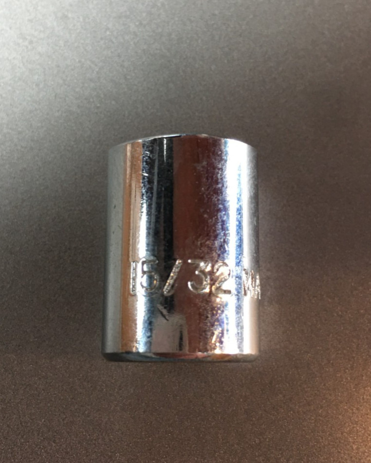15/32″ SOCKET, 6 POINT, 1/4″ DRIVE, CHROME FINISH, MALAYSIA