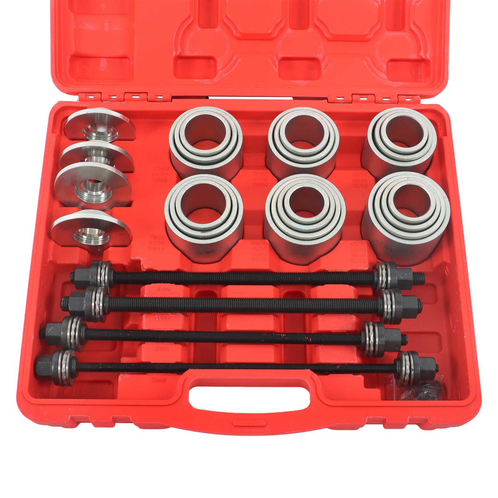 Press Pull Sleeve Kit 28Pc Remove Bearings Bushes Seals Garage Tool