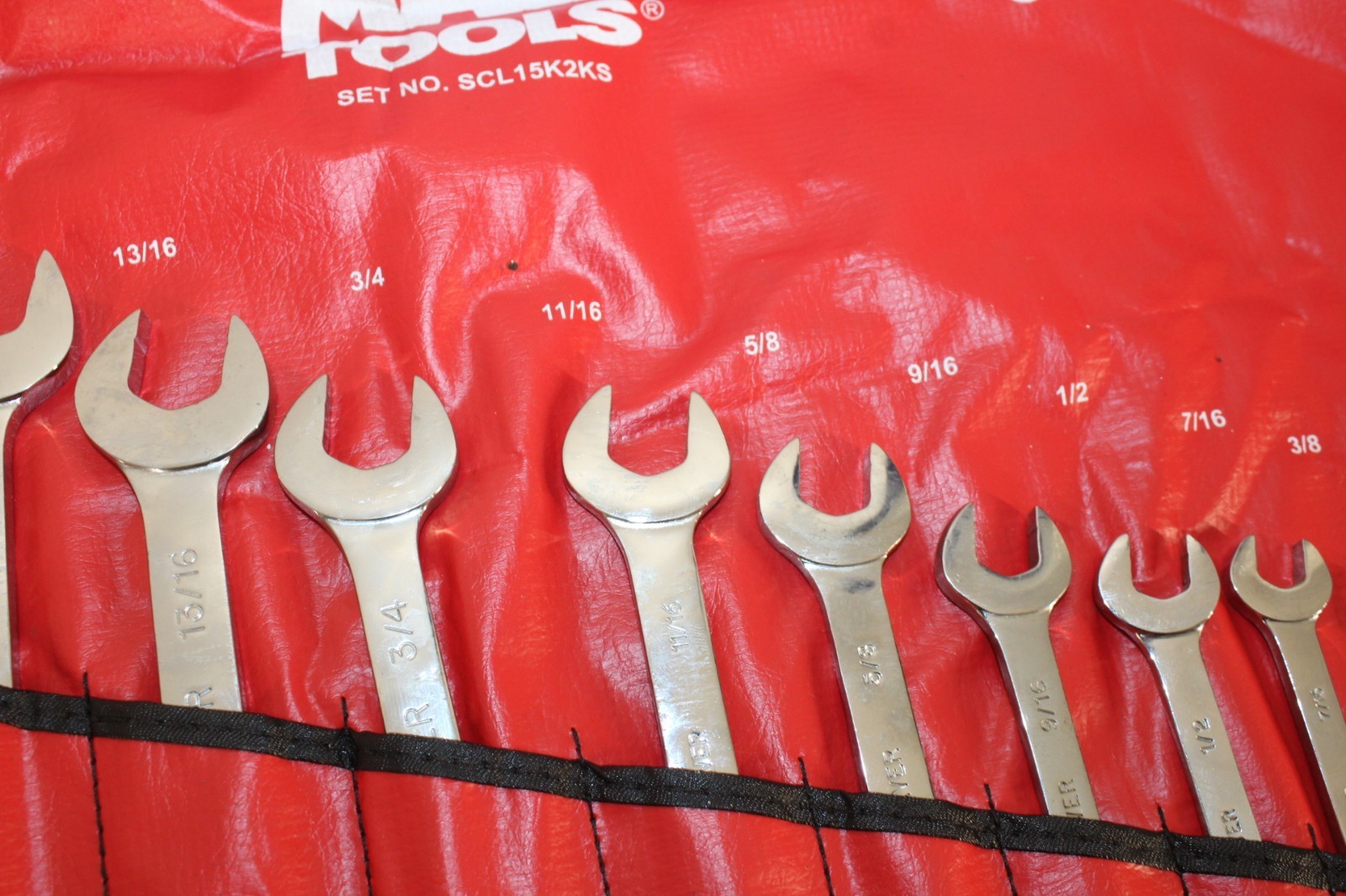 Mac Tools SCL15K2KS 15 Piece SAE Knuckle Saver End Wrench Set, 1/4″ thru 1″