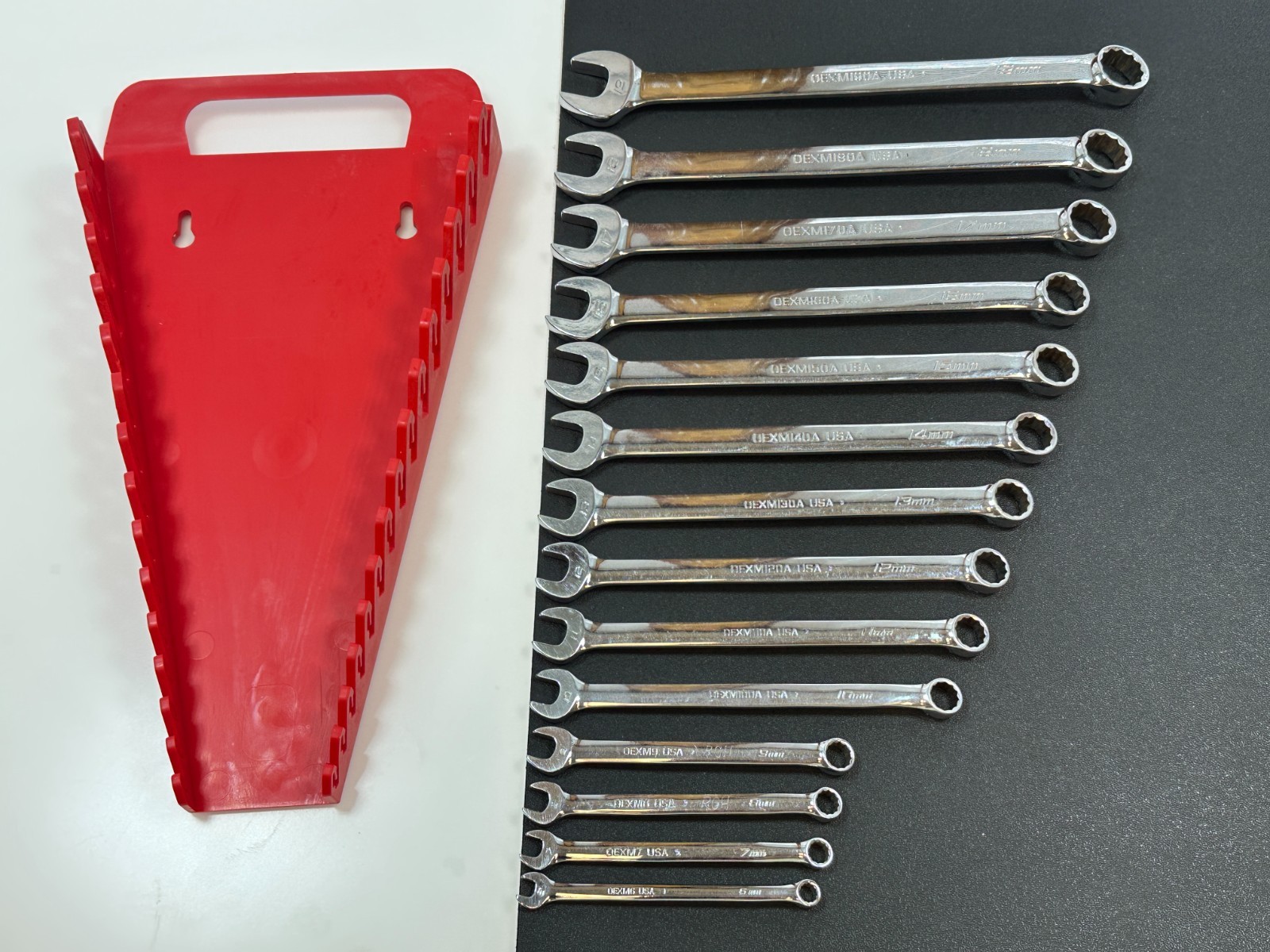 🇺🇸 Snap On Tools USA 14pc Metric 6-19mm Combination Wrench Set OEXM710 + 6-9mm