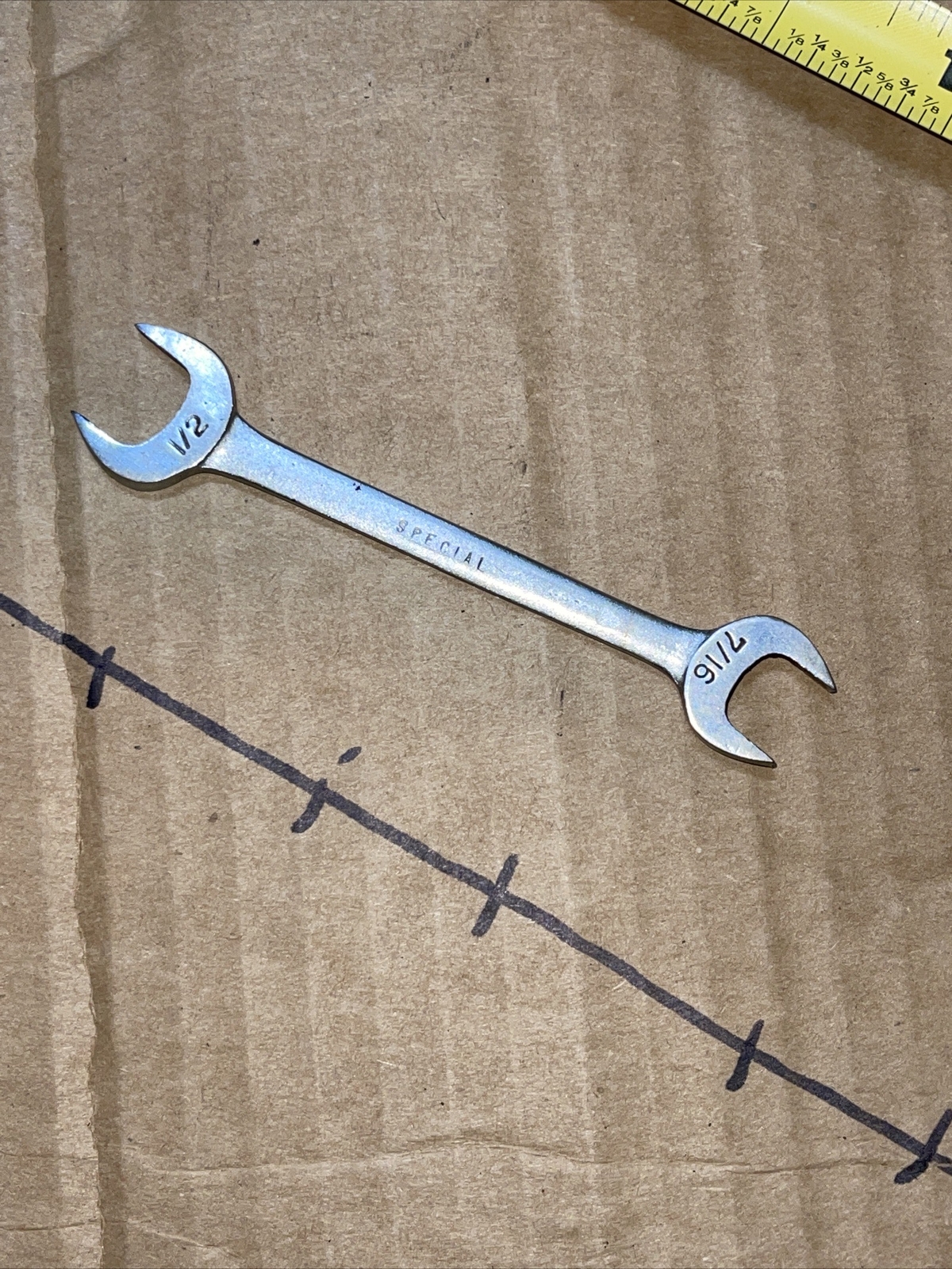 Vintage Armstrong USA Special 1/2 In X 7/16 In SAE Midget Open End Wrench