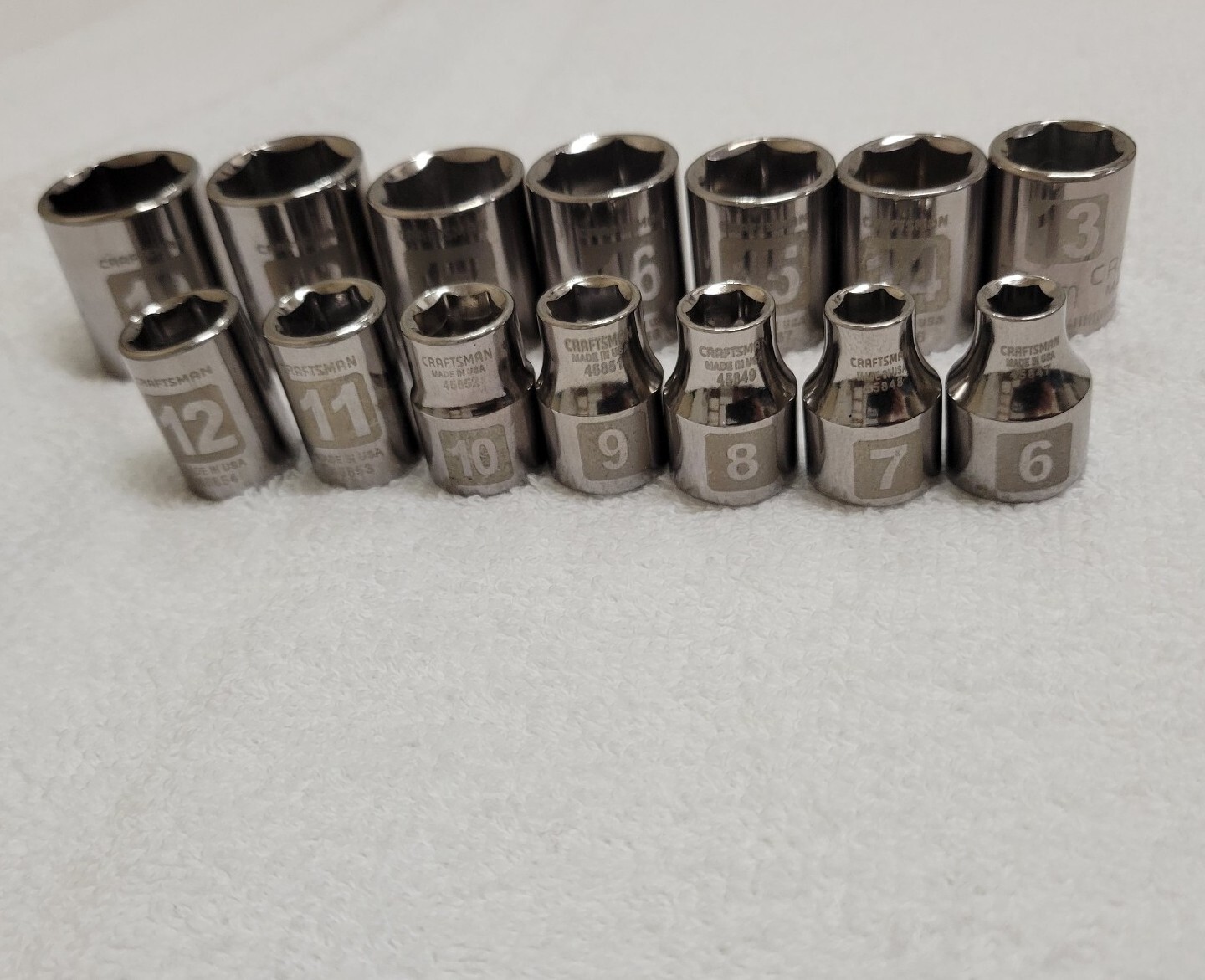 Craftsman 3/8″ Dr Metric Shallow Socket Set laser-etched 6-Point 14-pcs 6mm-19mm