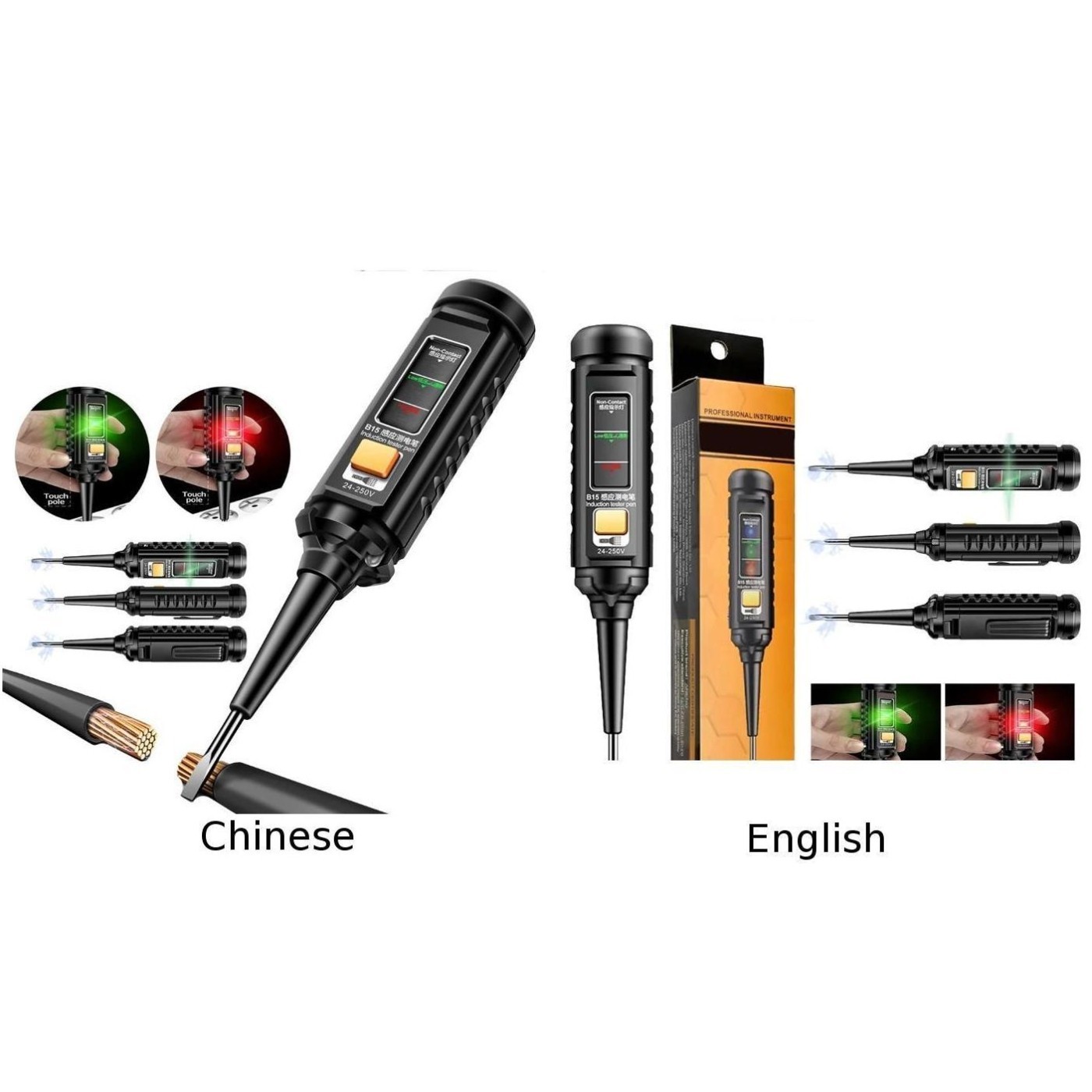 DC Voltage Tester Pen Precise Component Measurement User-Friendly Design