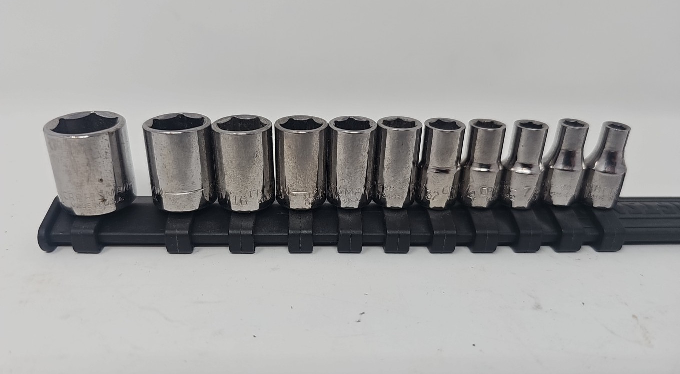Craftsman 1/4″ Drive 6 Point Sockets G2 Series SAE 5/32” – 9/16” Lot Of 11