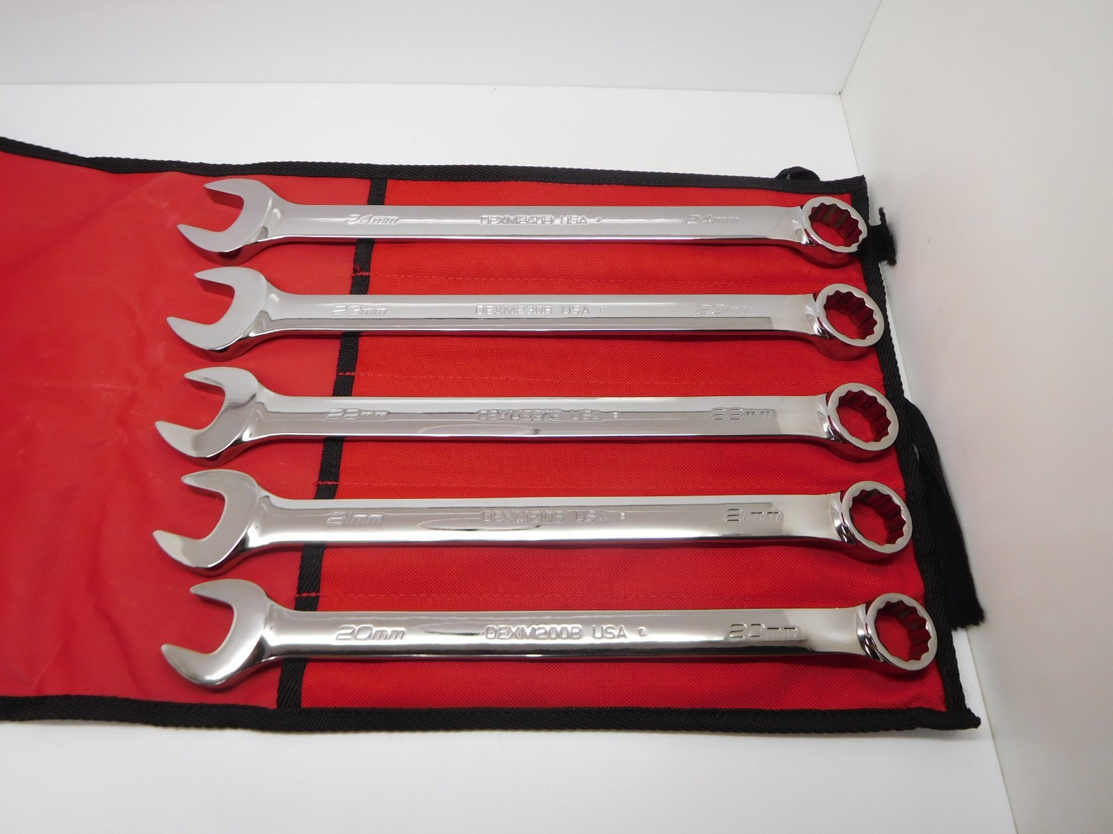 Snap-on Tools USA OEXM705 Metric 5pc 20-24mm Combination Wrench Set – 12 Point