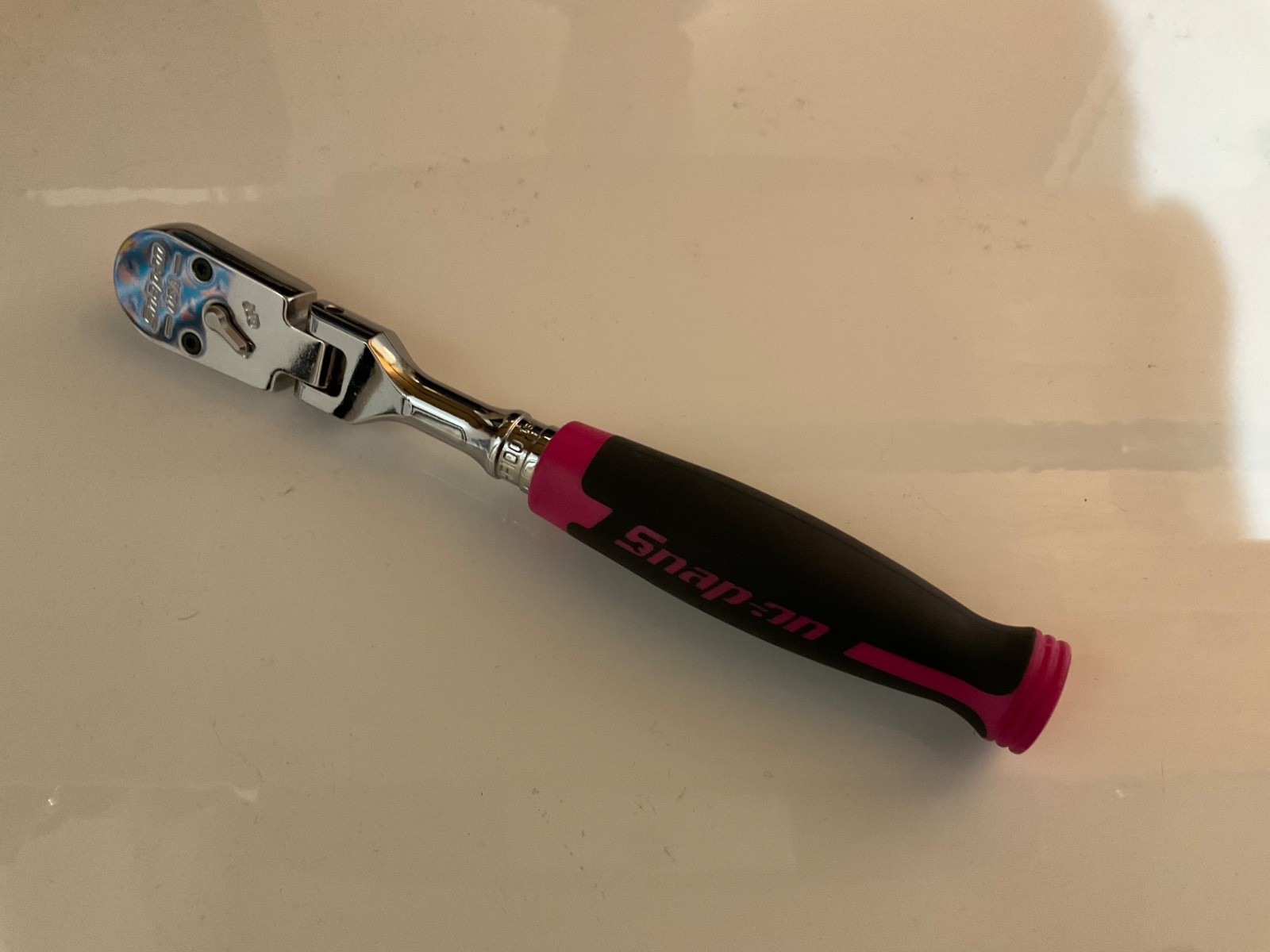 snap on pink ratchet fhf100 flex head ratchet 3/8 drive