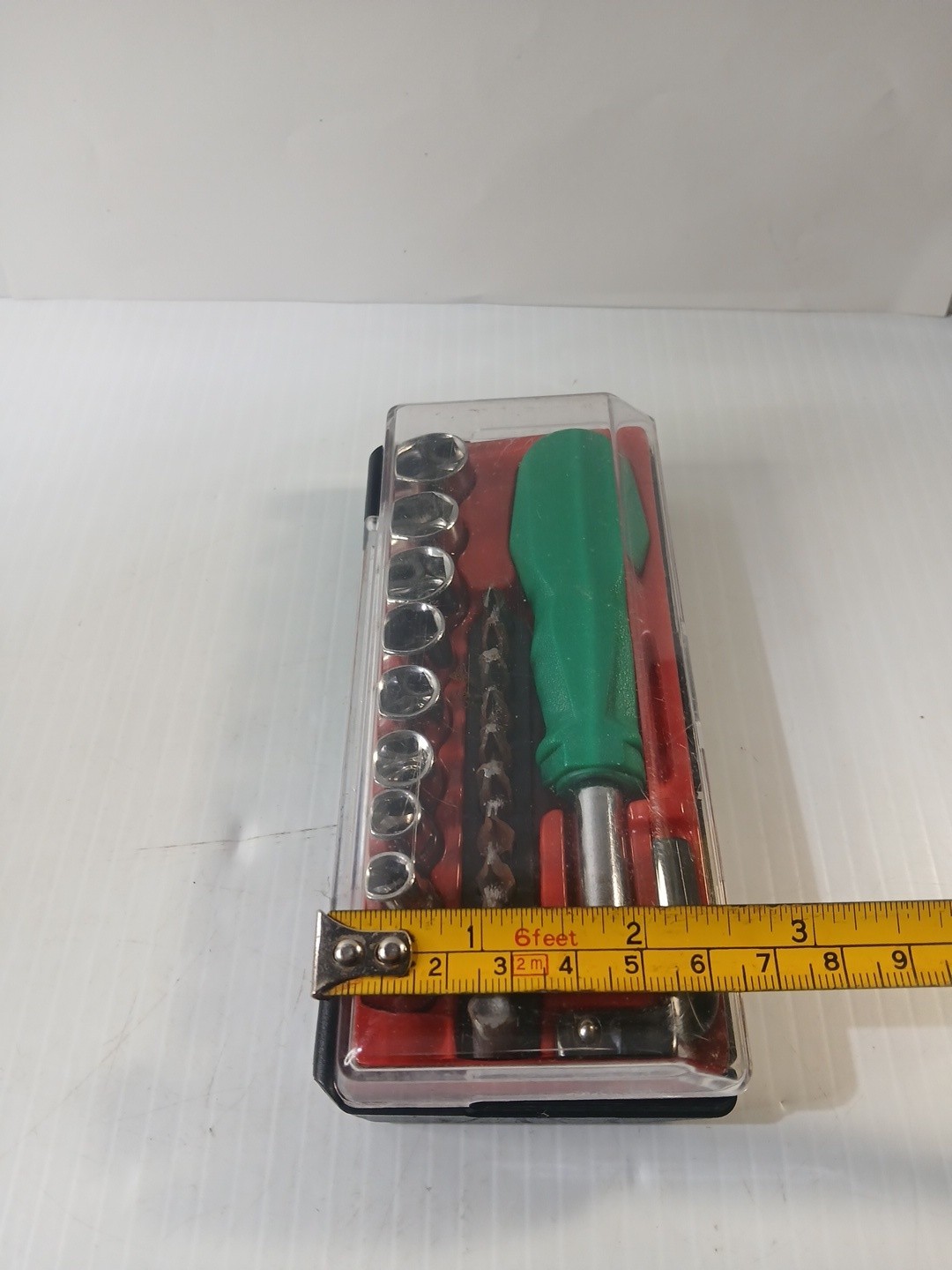 22 Piece Set Tools Socket, Multiple Bits With Attachment Handle Pre-owned