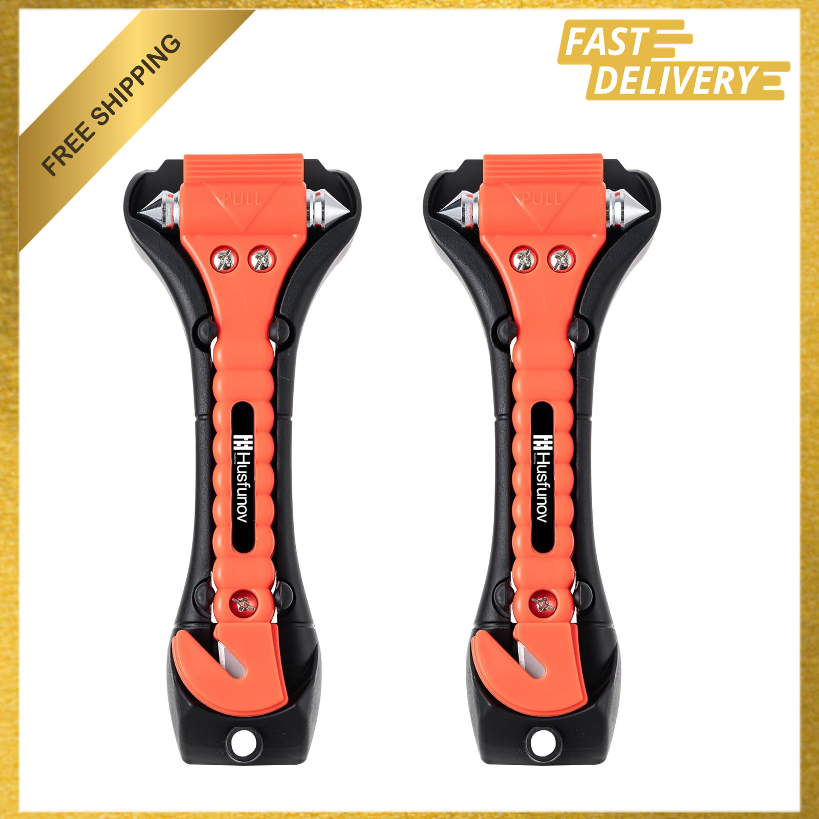 Car Window Breaker Hammer and Seat Belt Cutter Emergency Escape Tool 2 Pack